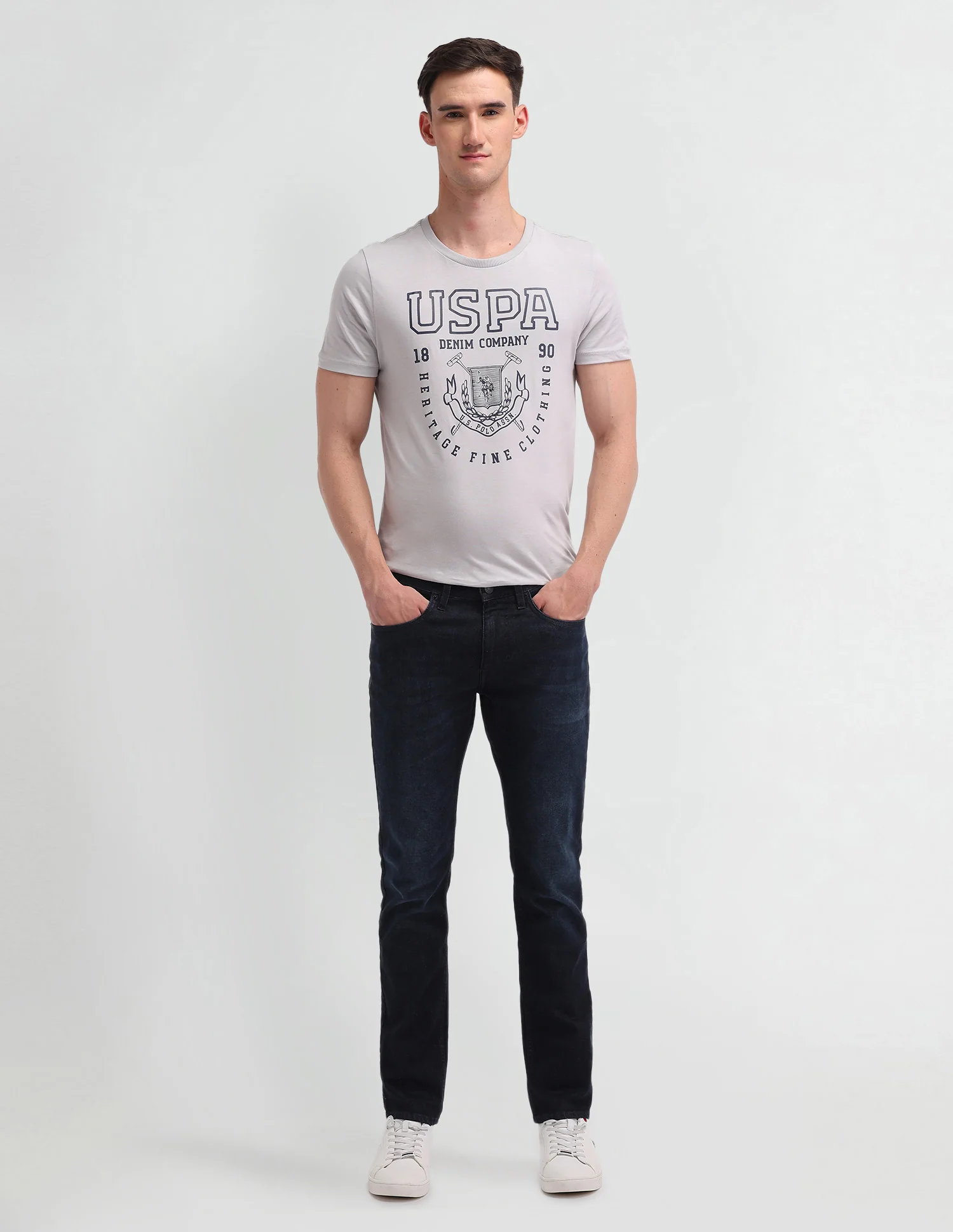 Brandon Slim Tapered Fit Blue Jeans - Image 3