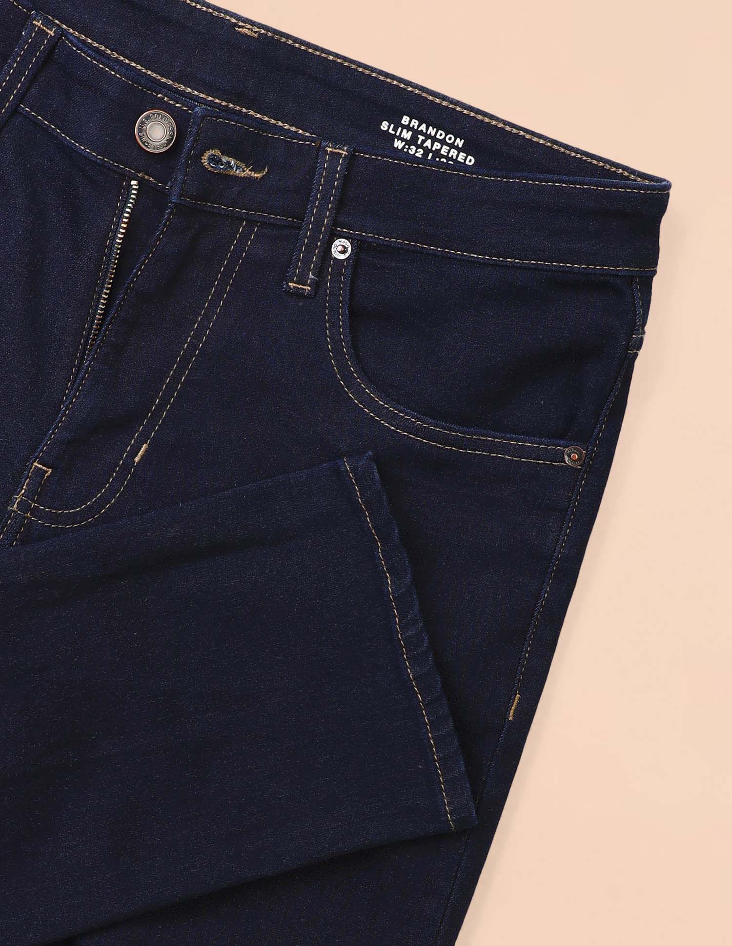 Brandon Slim Tapered Fit Blue Jeans - Image 2