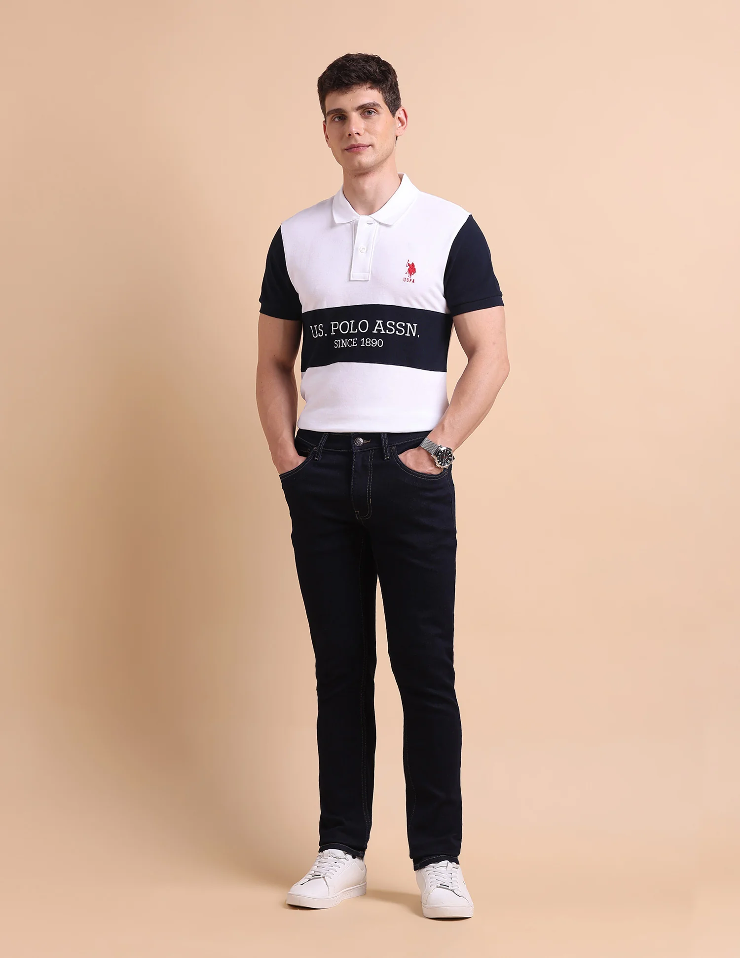 Brandon Slim Tapered Fit Blue Jeans - Image 3