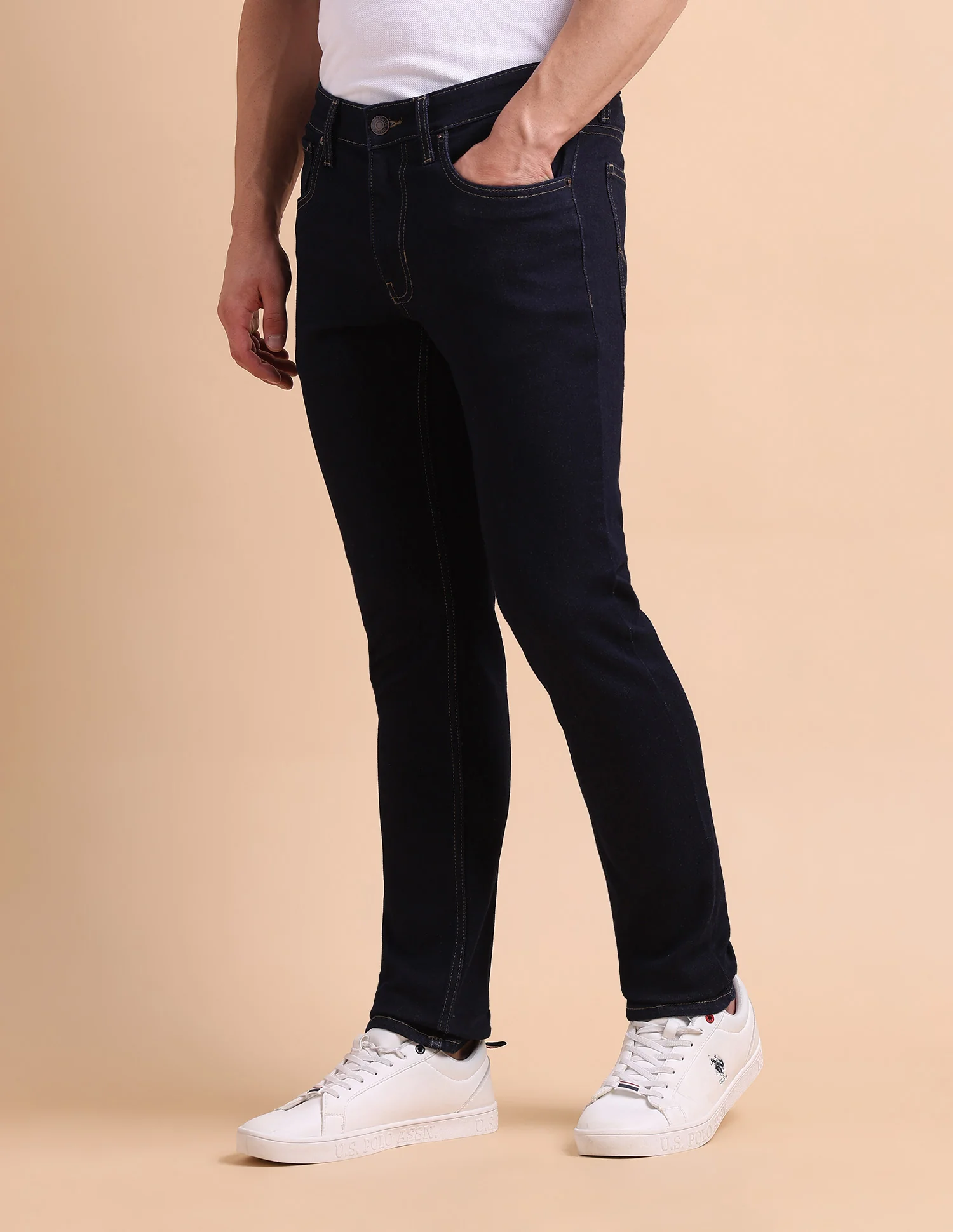 Brandon Slim Tapered Fit Blue Jeans - Image 4