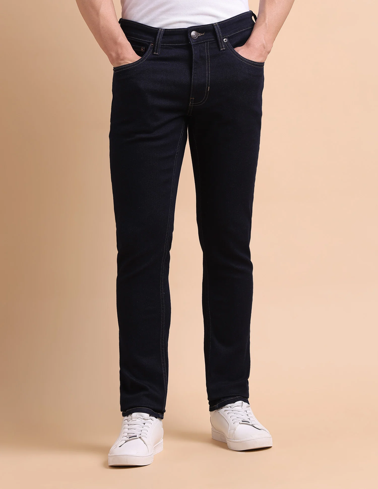 Brandon Slim Tapered Fit Blue Jeans - Image 6