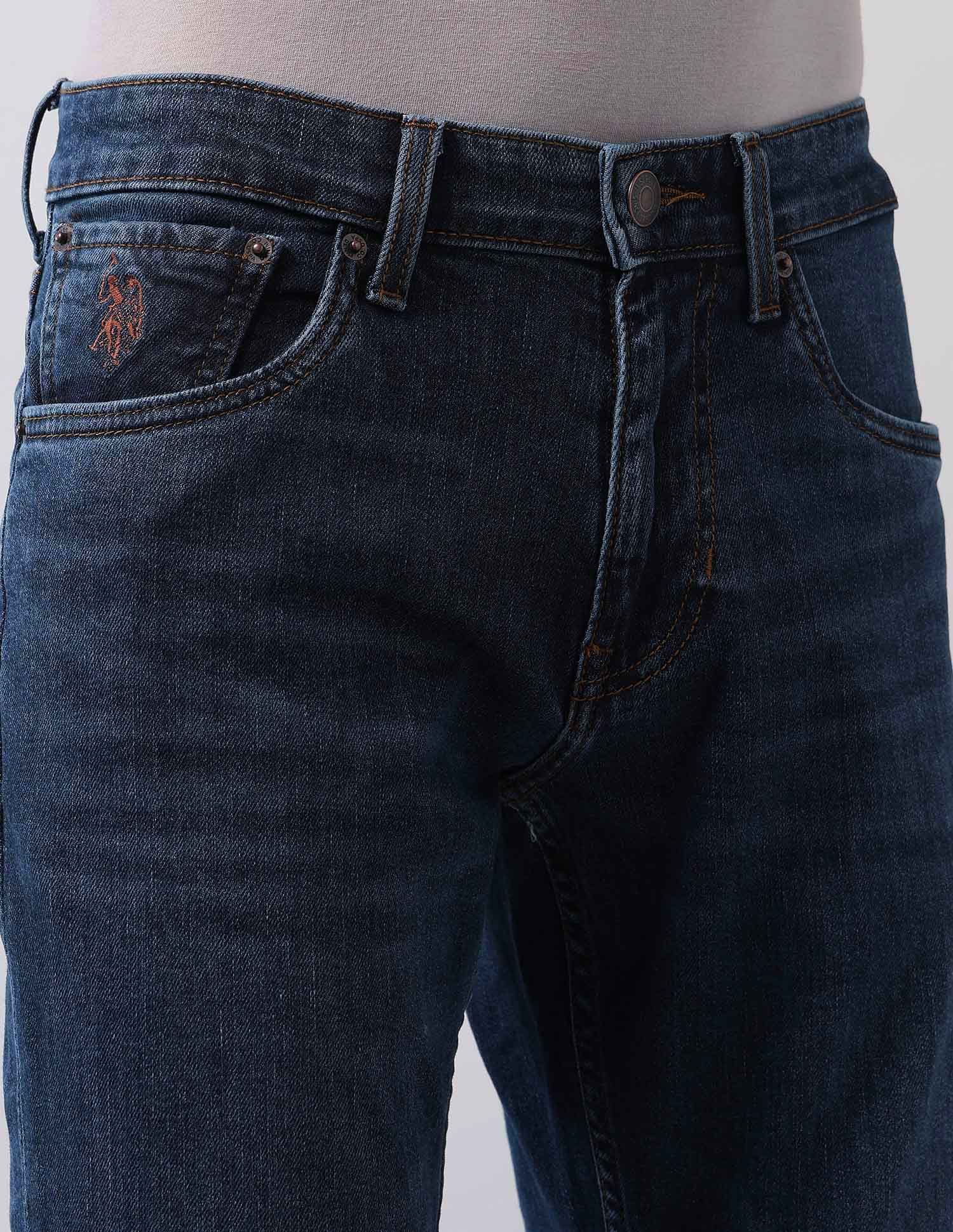 Brandon Slim Tapered Fit Blue Jeans - Image 7