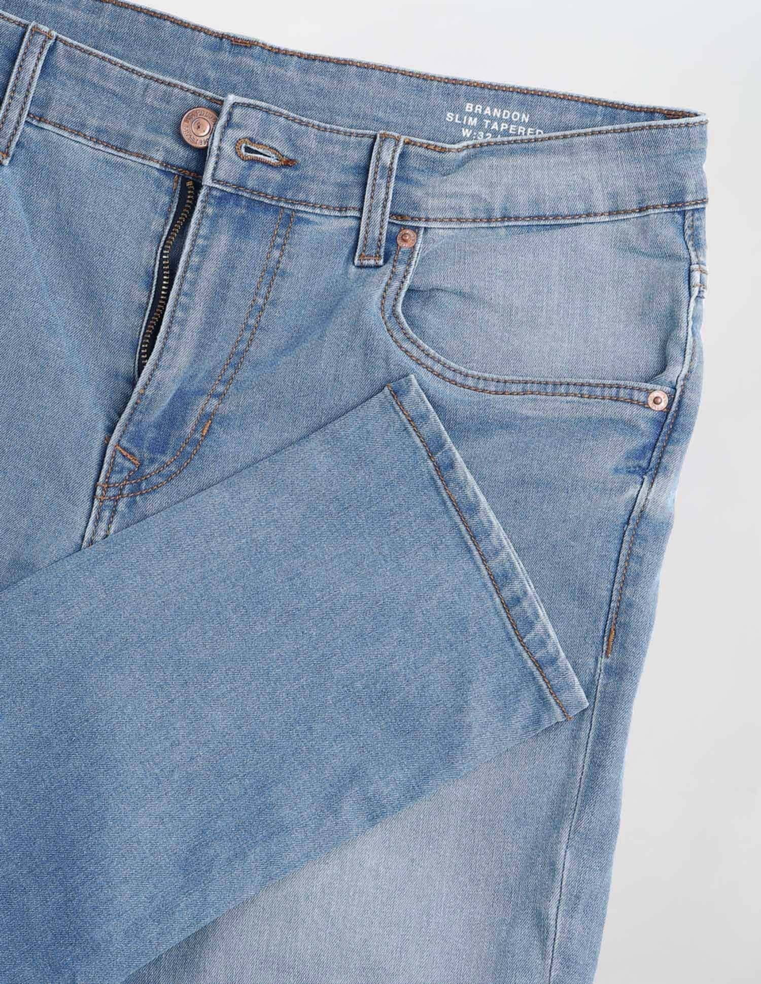 Brandon Slim Tapered Fit Blue Jeans - Image 2