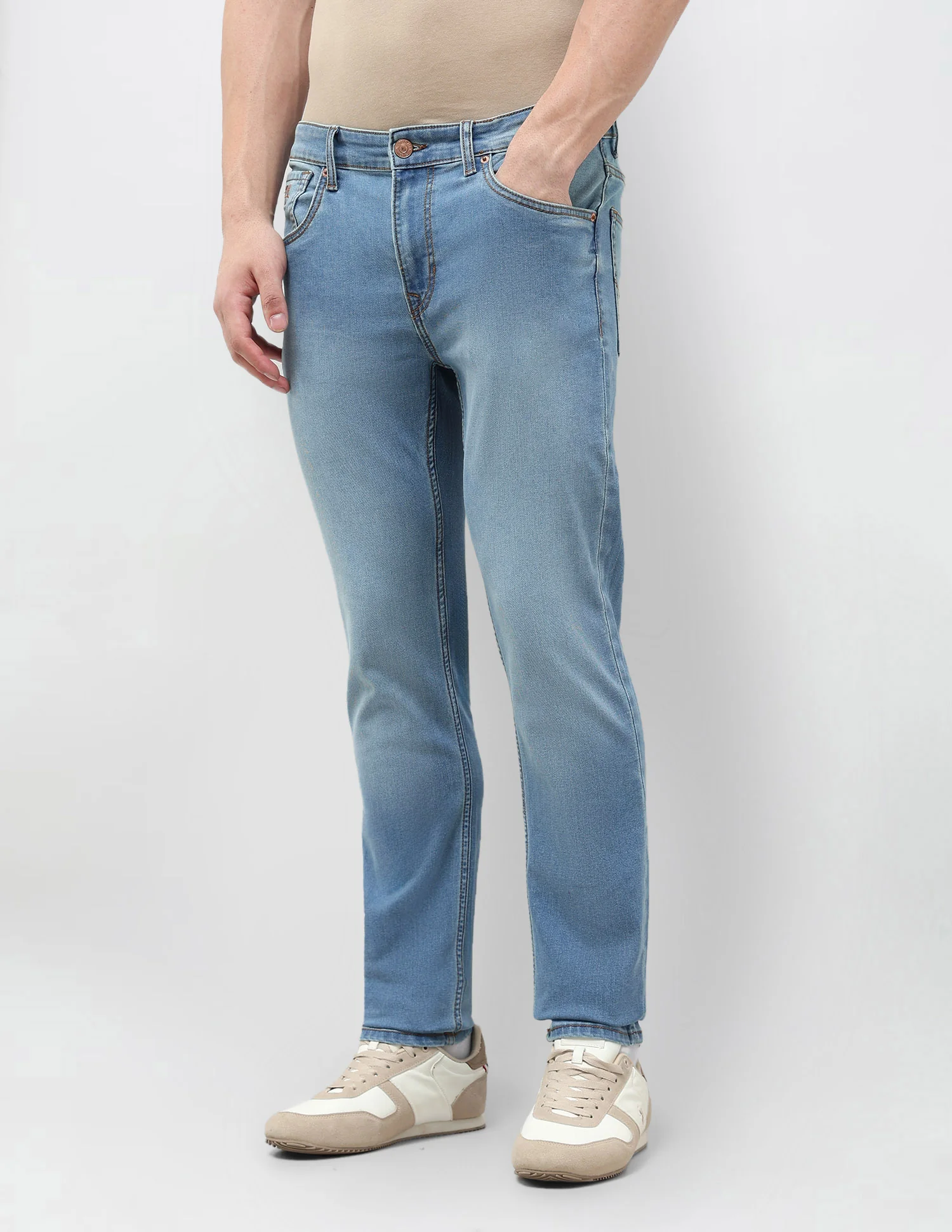 Brandon Slim Tapered Fit Blue Jeans - Image 4