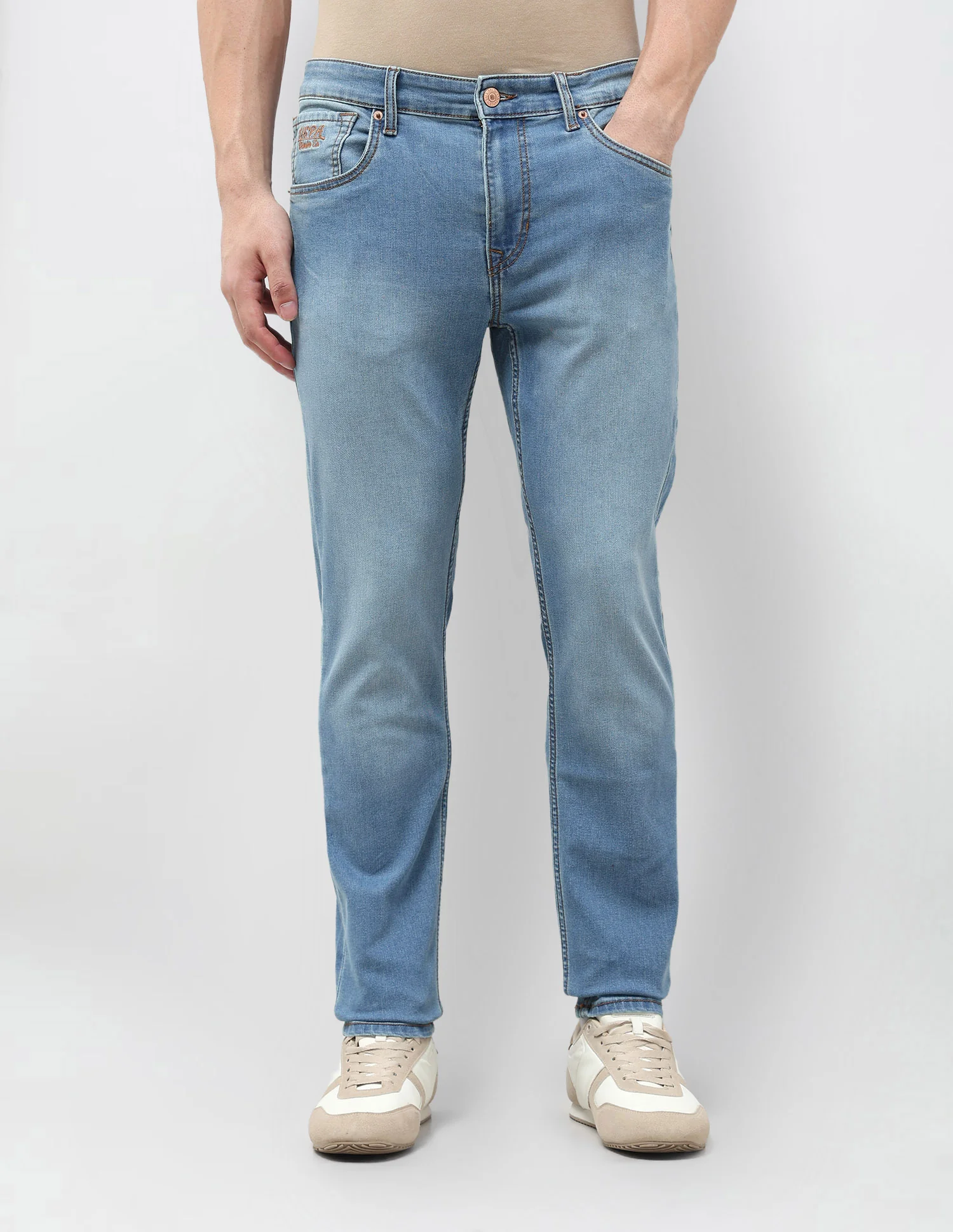 Brandon Slim Tapered Fit Blue Jeans - Image 6