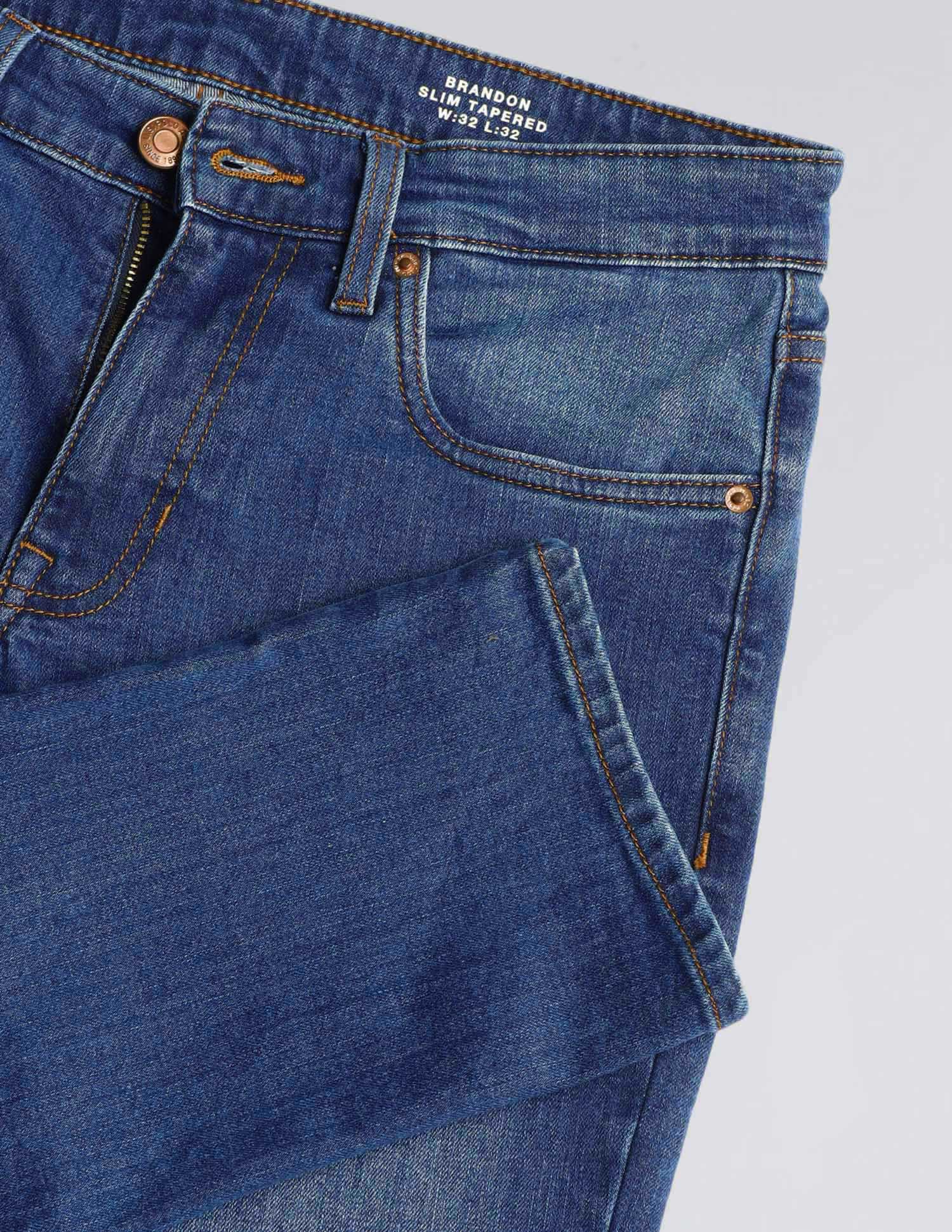 Brandon Slim Tapered Fit Blue Jeans - Image 2