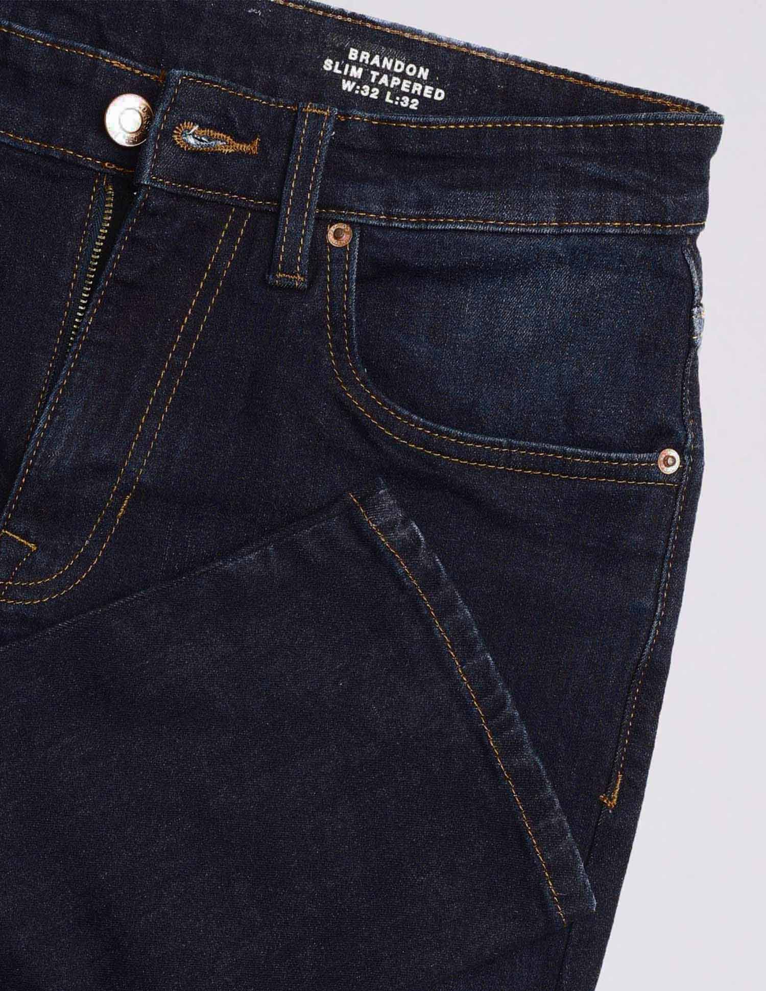Brandon Slim Tapered Fit Blue Jeans - Image 2