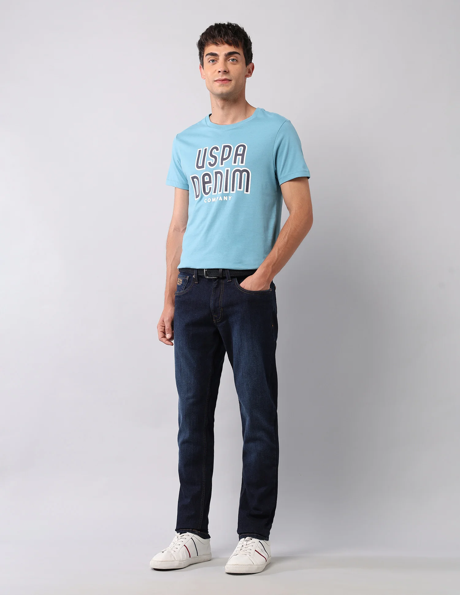 Brandon Slim Tapered Fit Blue Jeans - Image 3