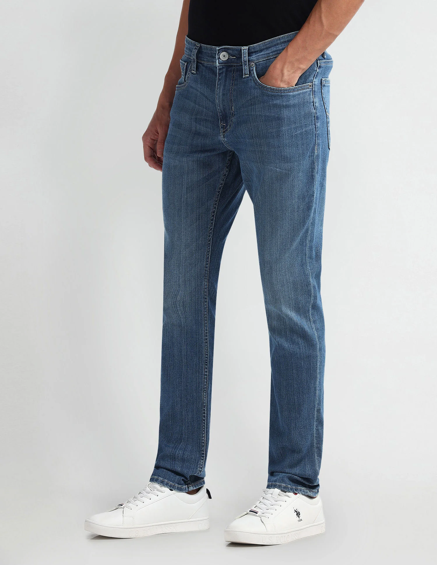Brandon Slim Tapered Fit Blue Jeans - Image 4
