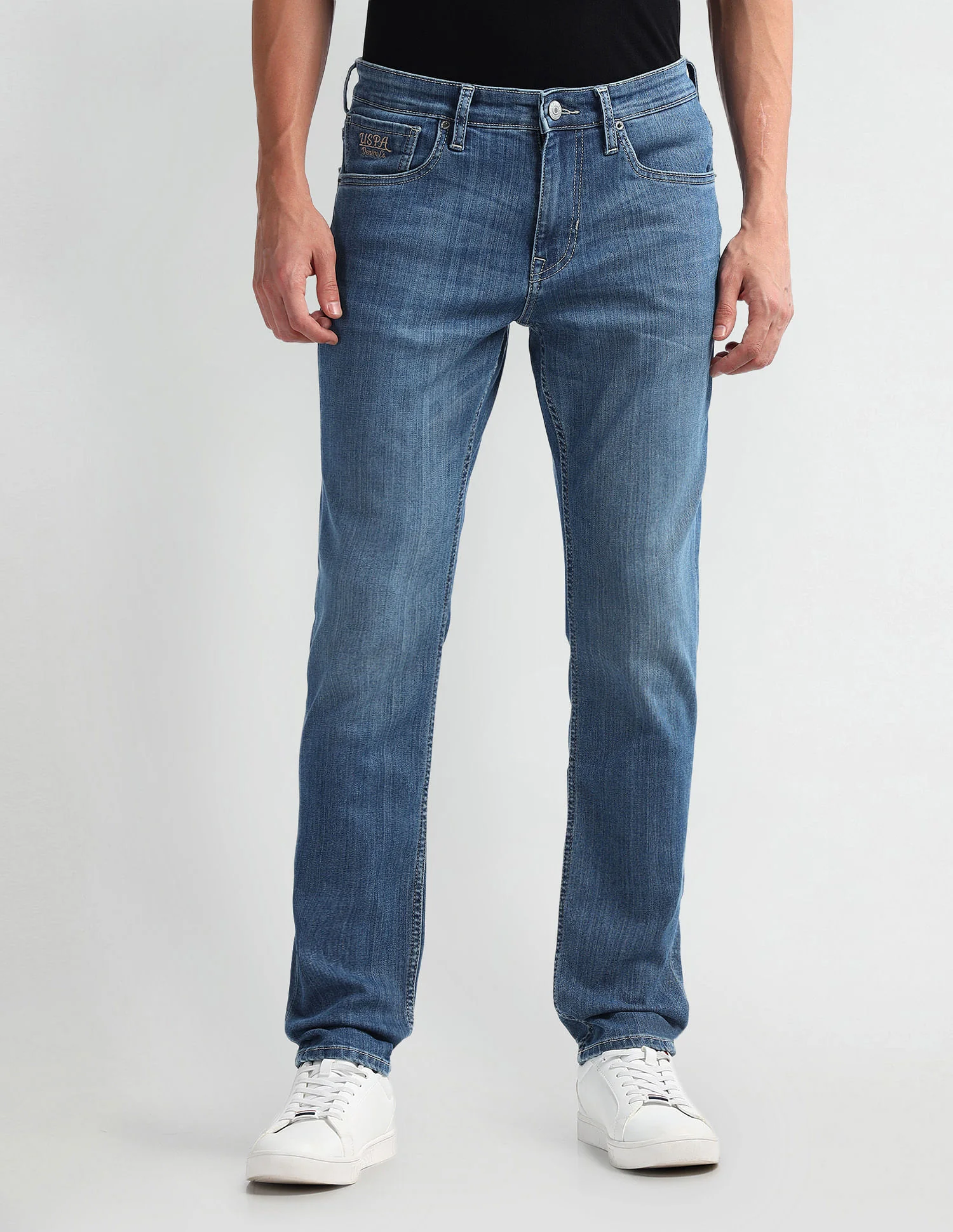 Brandon Slim Tapered Fit Blue Jeans - Image 6