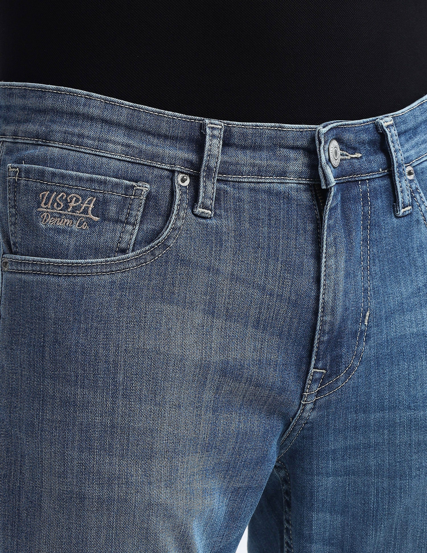 Brandon Slim Tapered Fit Blue Jeans - Image 7