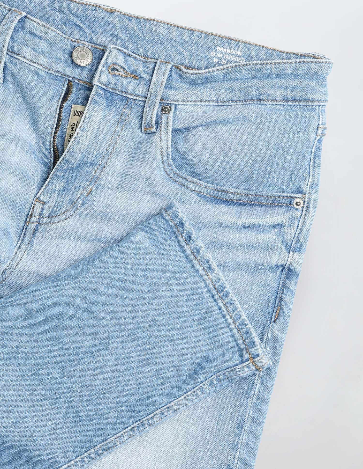Brandon Slim Tapered Fit Blue Jeans - Image 2