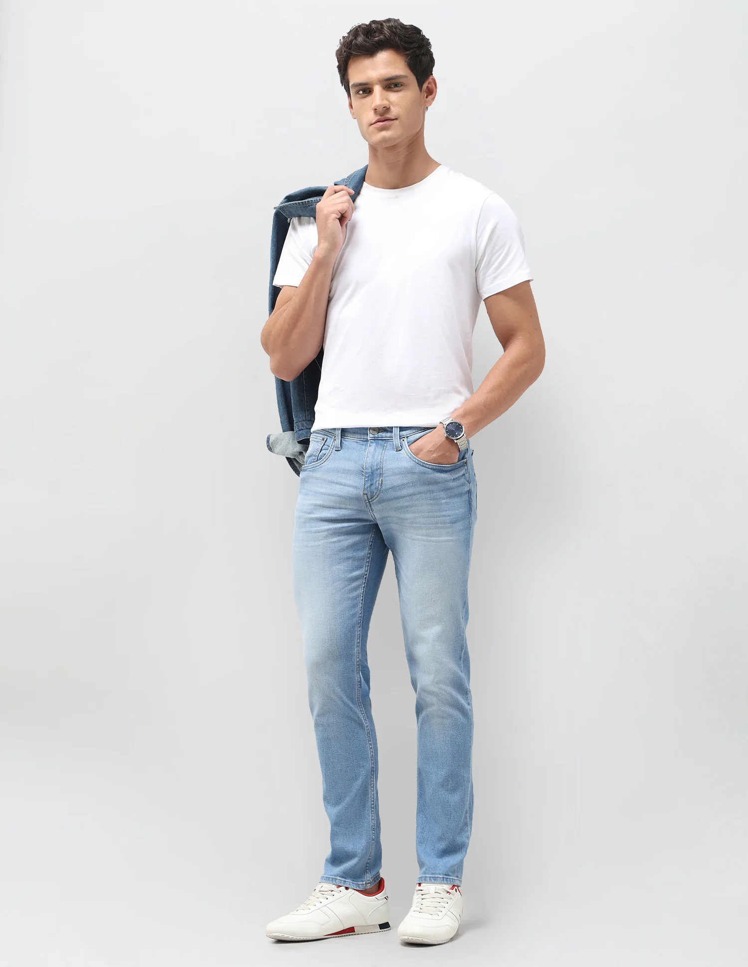 Brandon Slim Tapered Fit Blue Jeans - Image 3