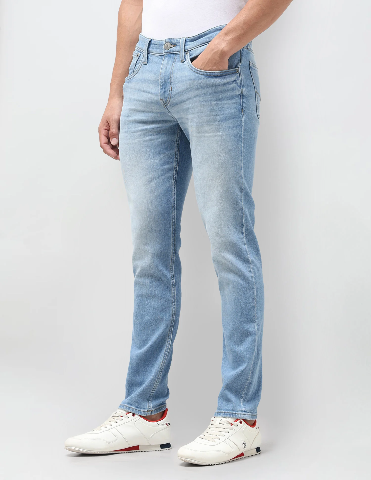 Brandon Slim Tapered Fit Blue Jeans - Image 4