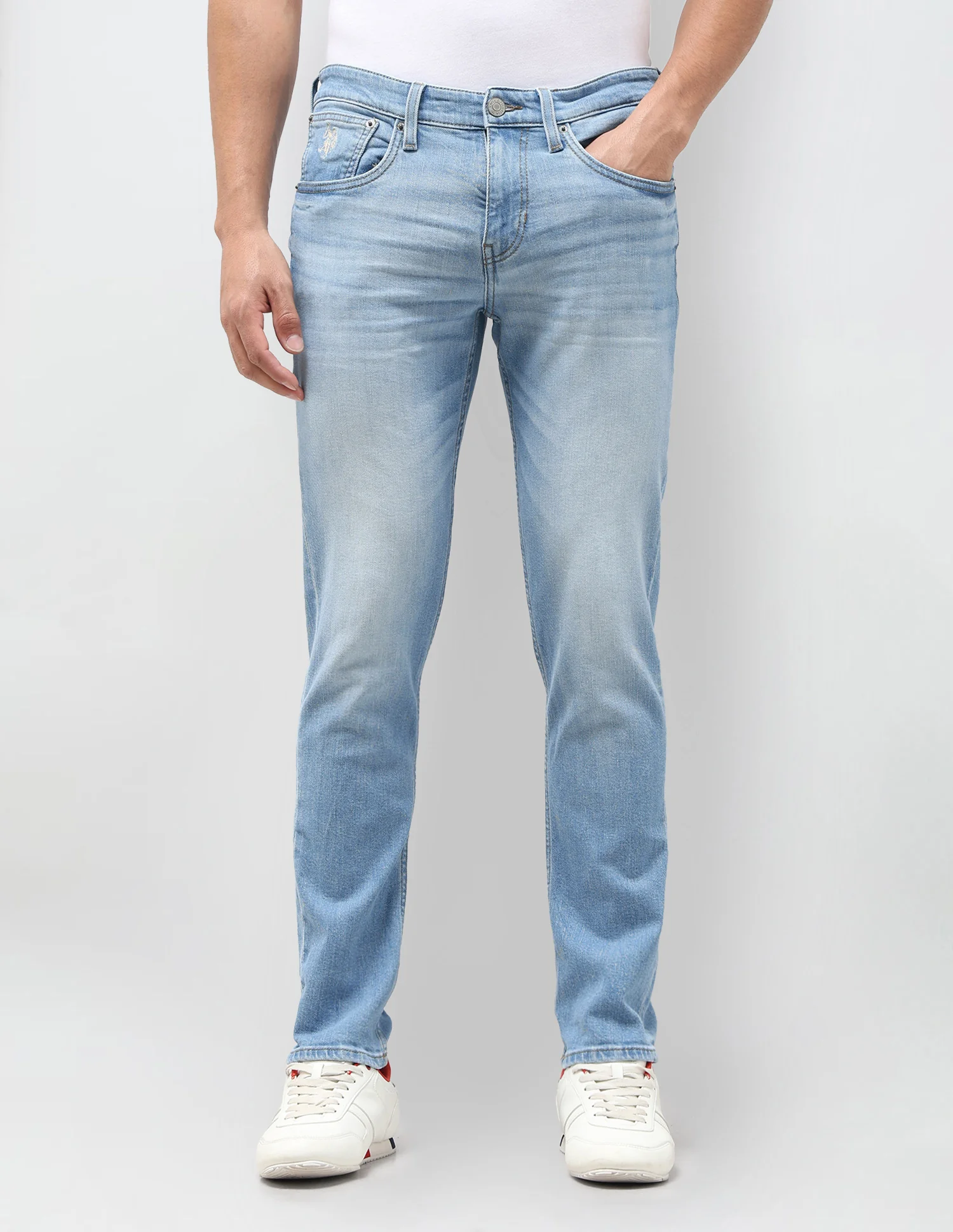 Brandon Slim Tapered Fit Blue Jeans - Image 6