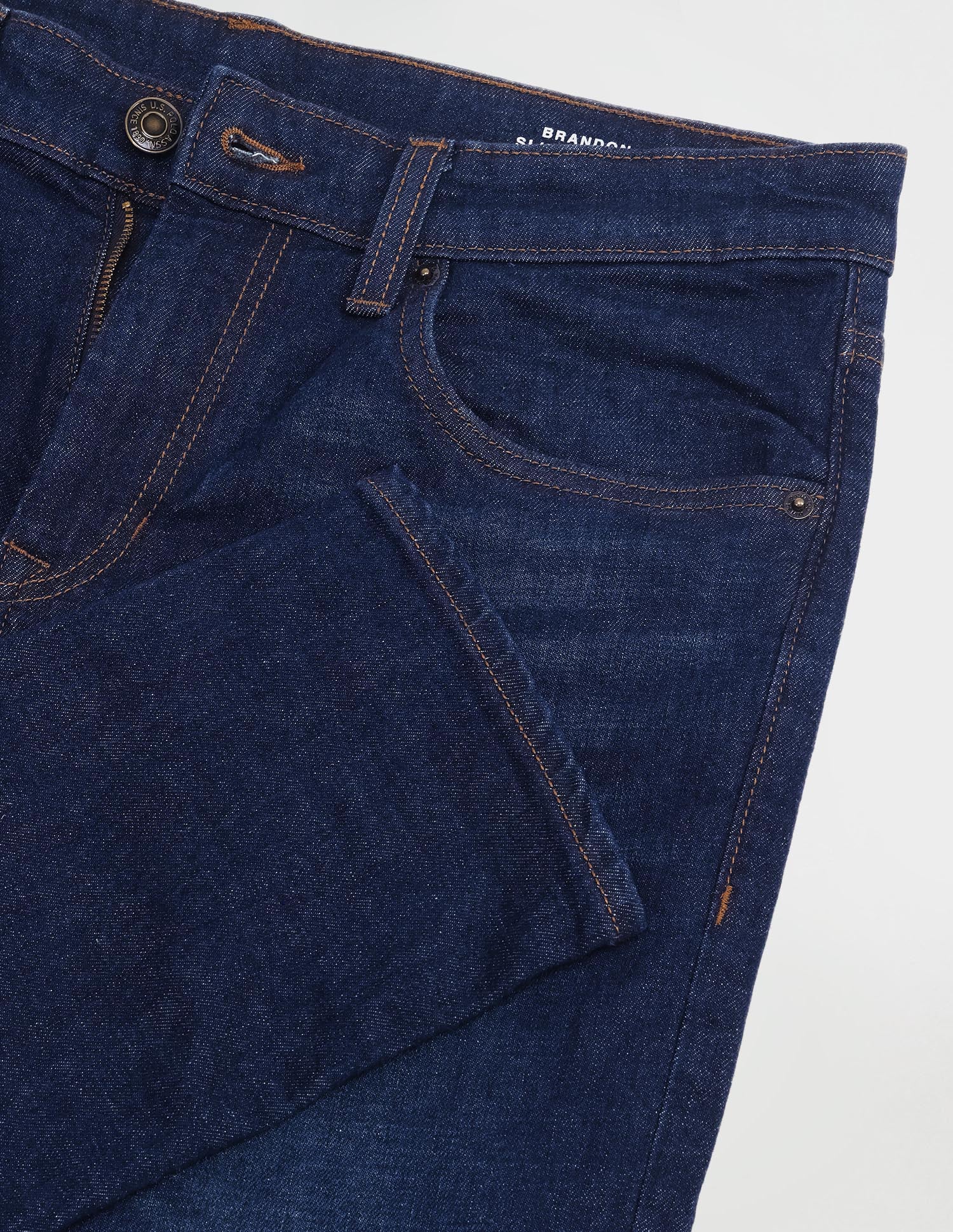 Brandon Slim Tapered Fit Blue Jeans - Image 2