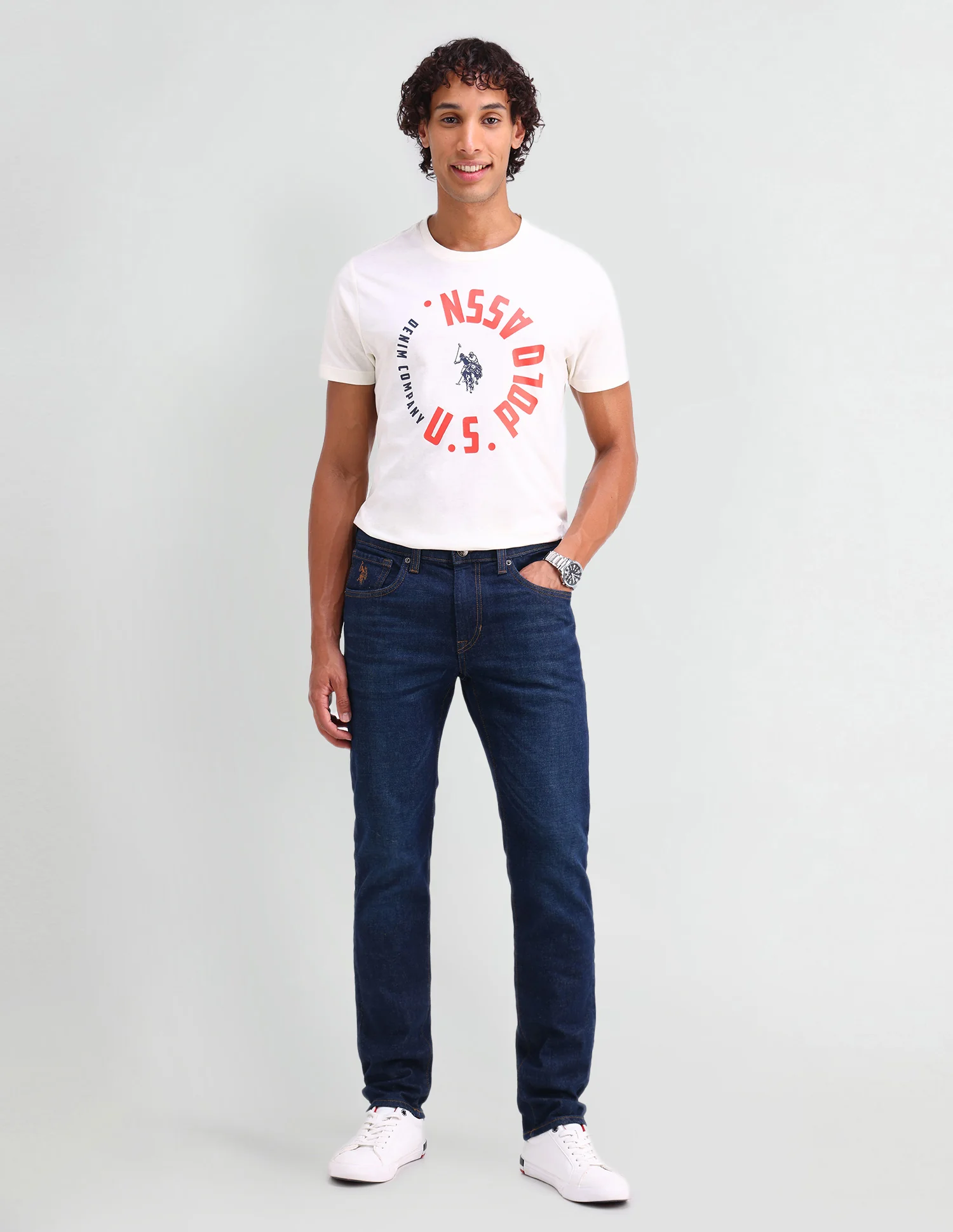 Brandon Slim Tapered Fit Blue Jeans - Image 3