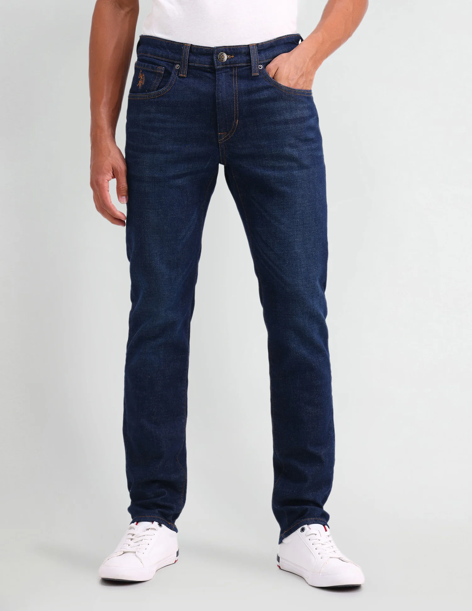 Brandon Slim Tapered Fit Blue Jeans - Image 6