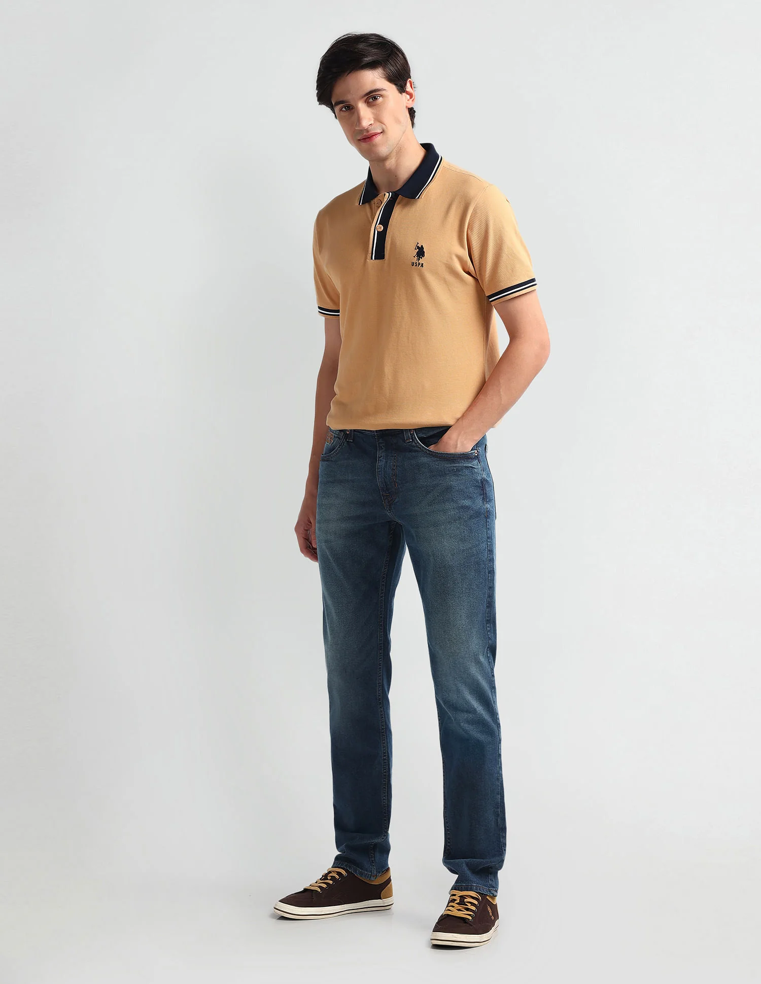 Brandon Slim Tapered Fit Blue Jeans - Image 3