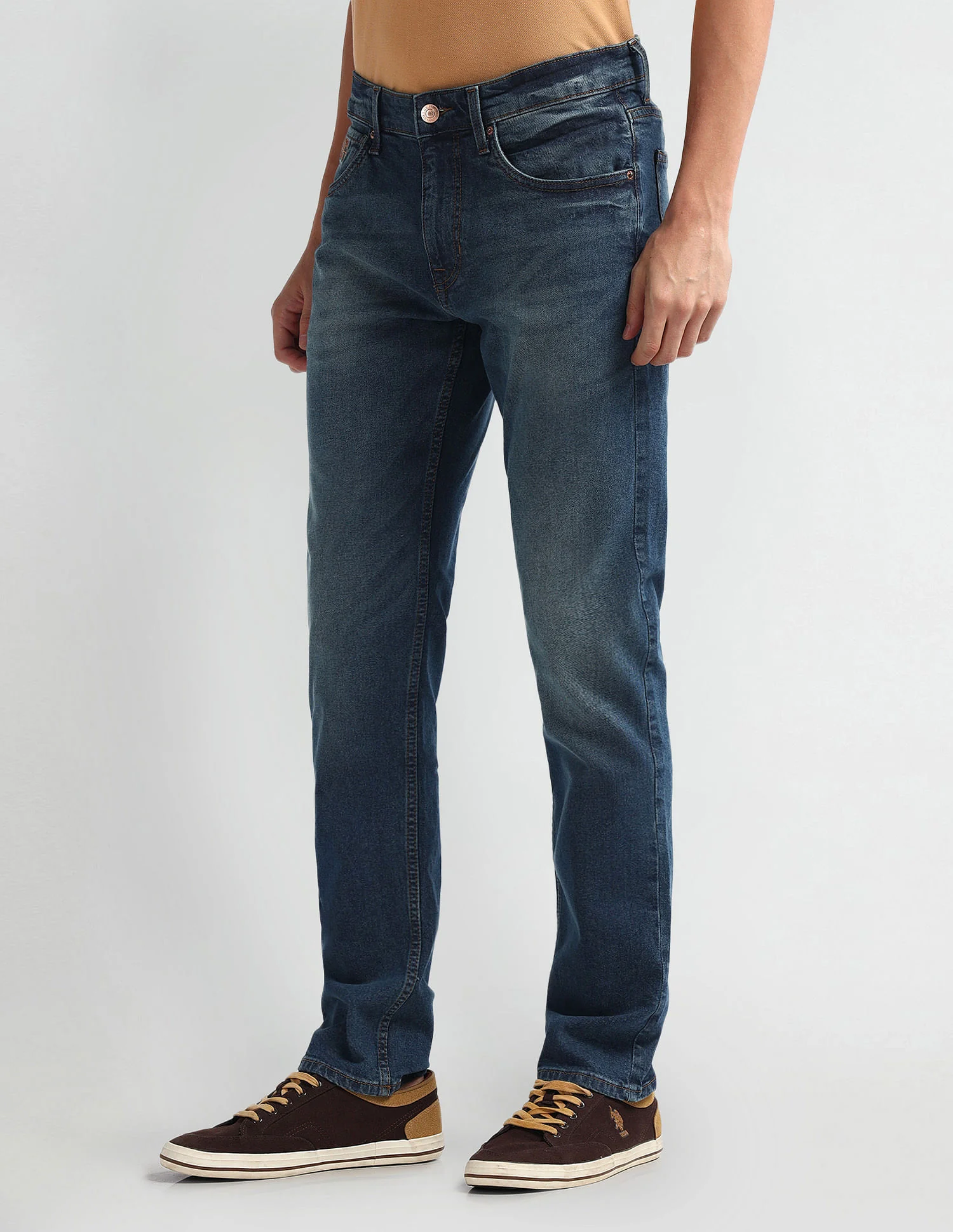 Brandon Slim Tapered Fit Blue Jeans - Image 4