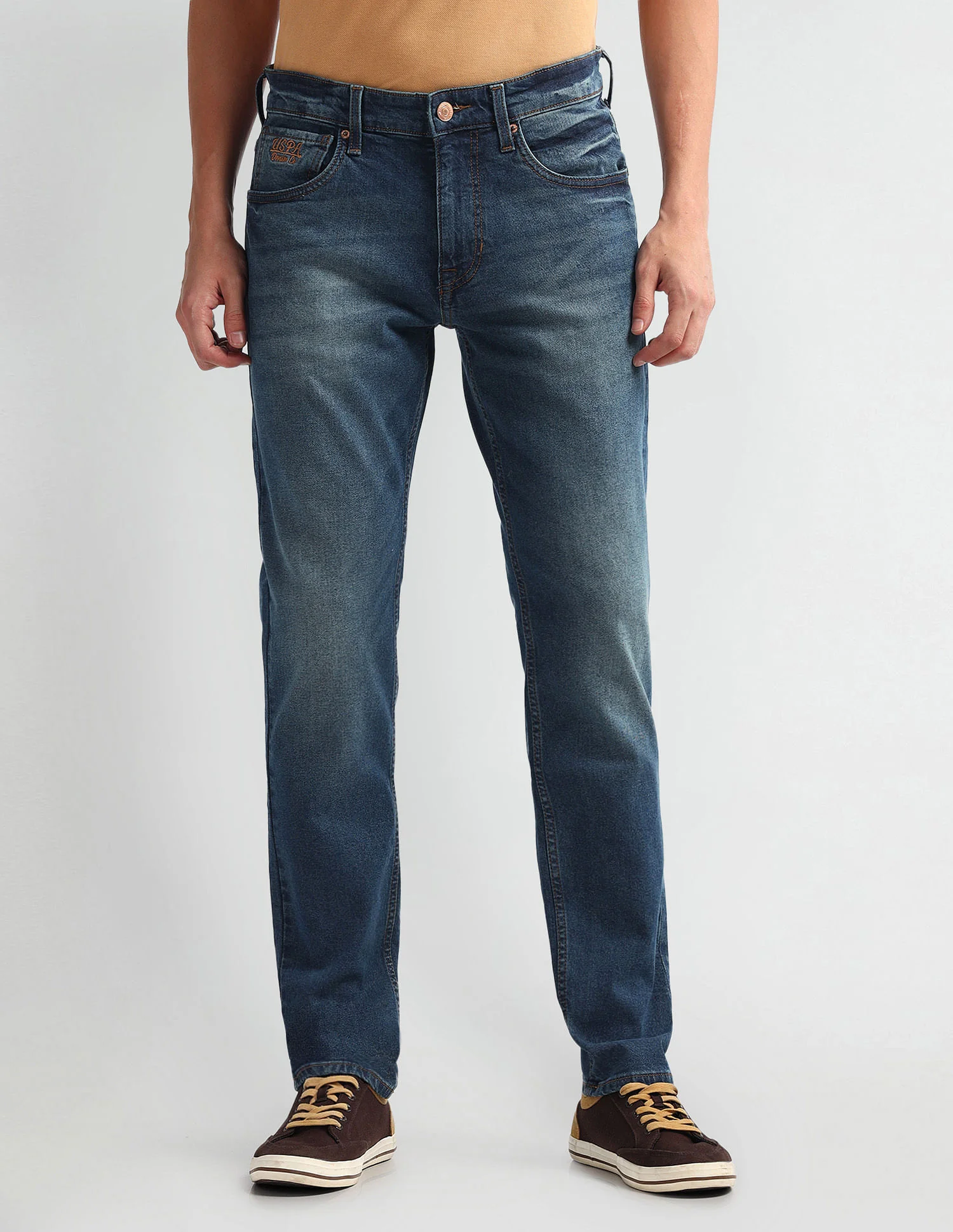 Brandon Slim Tapered Fit Blue Jeans - Image 6
