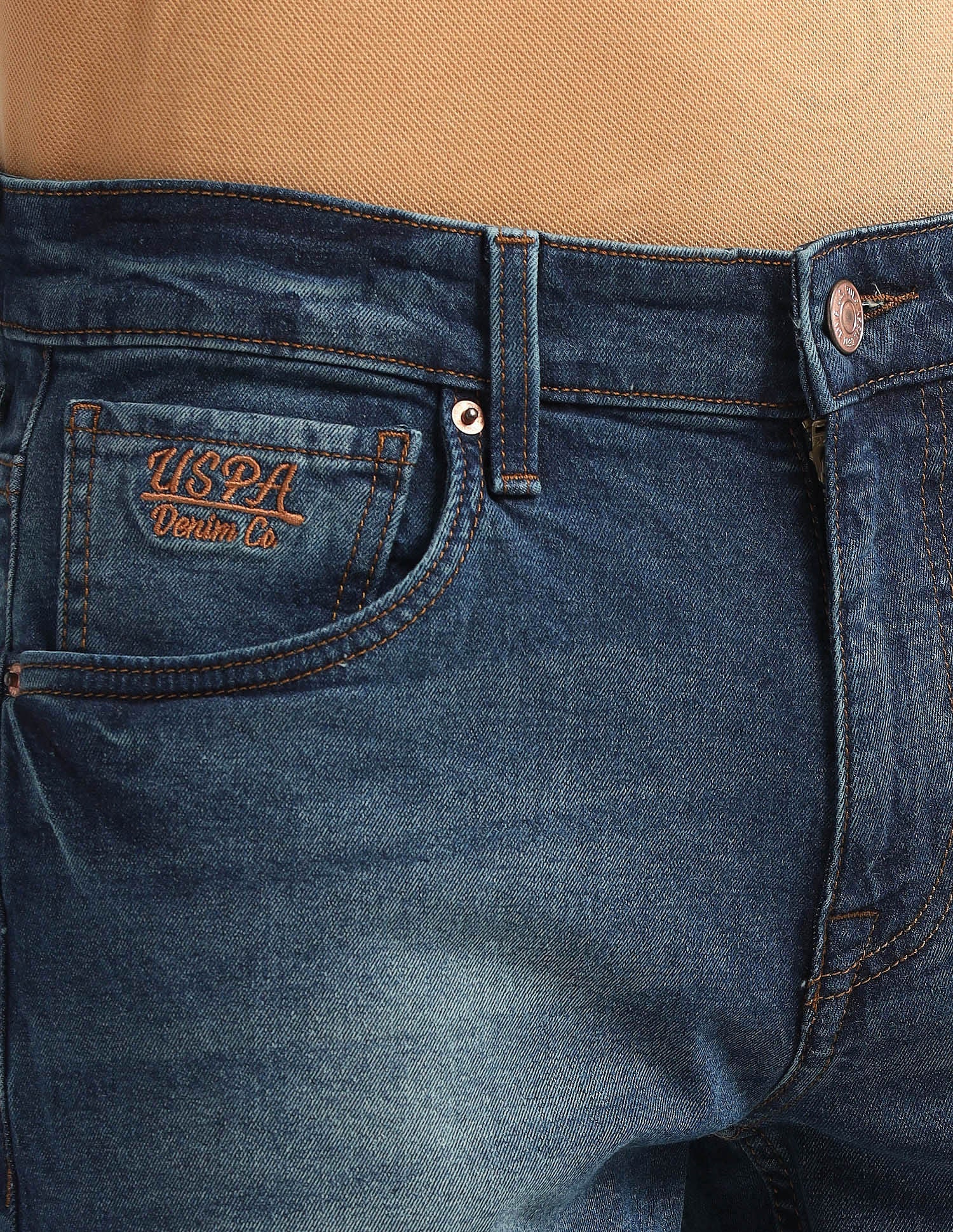 Brandon Slim Tapered Fit Blue Jeans - Image 7