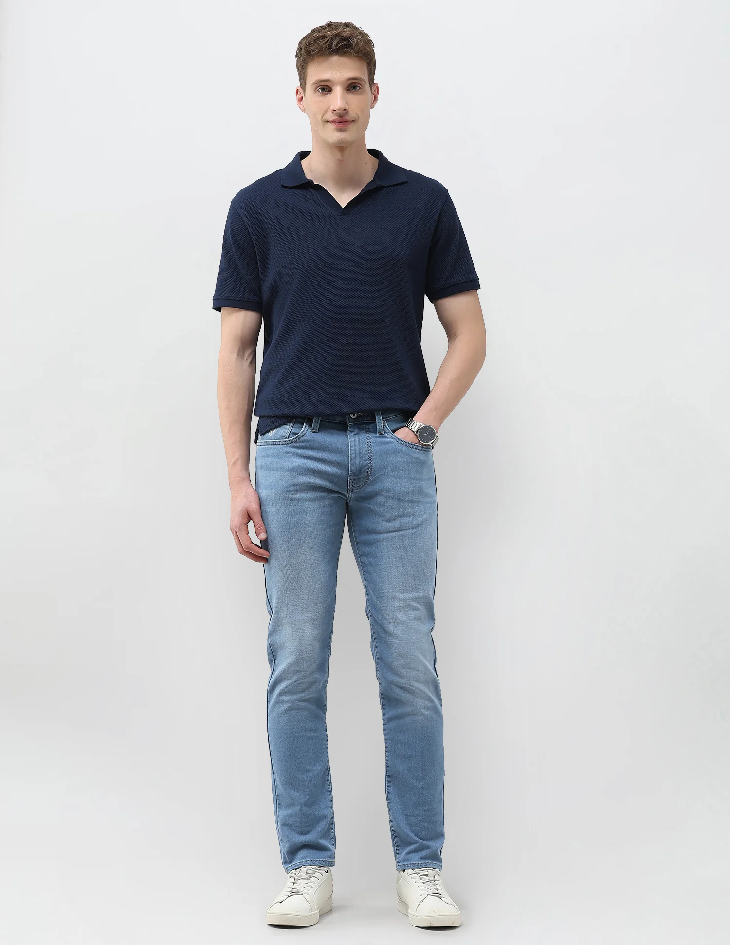 Brandon Slim Tapered Fit Blue Jeans - Image 3