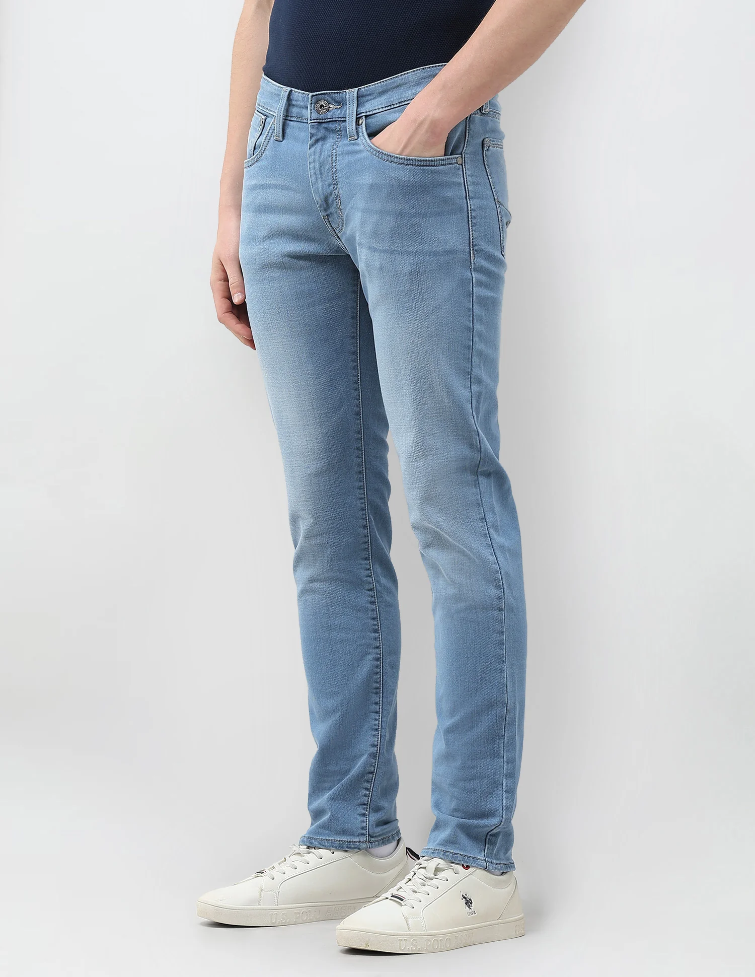 Brandon Slim Tapered Fit Blue Jeans - Image 4