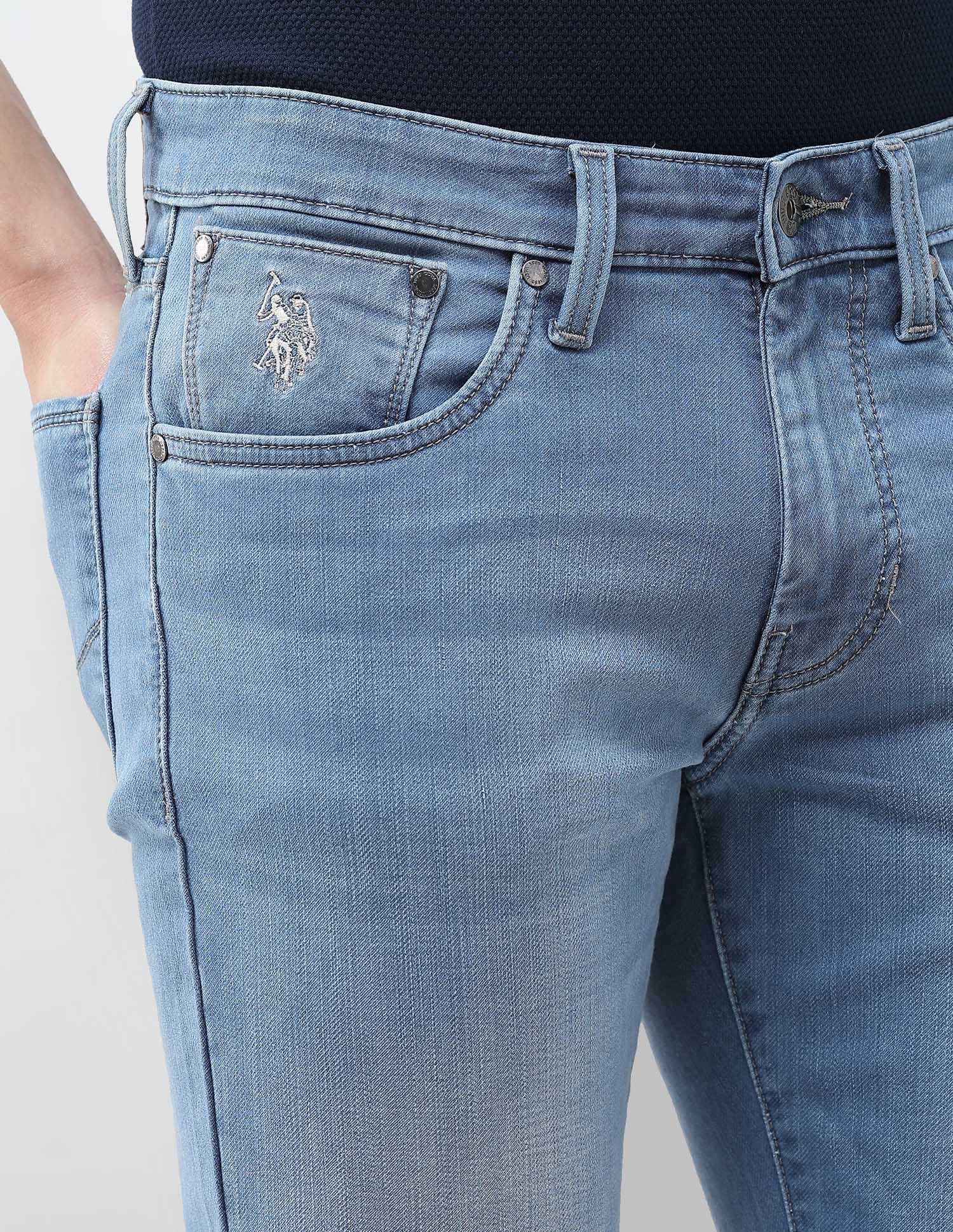 Brandon Slim Tapered Fit Blue Jeans - Image 7