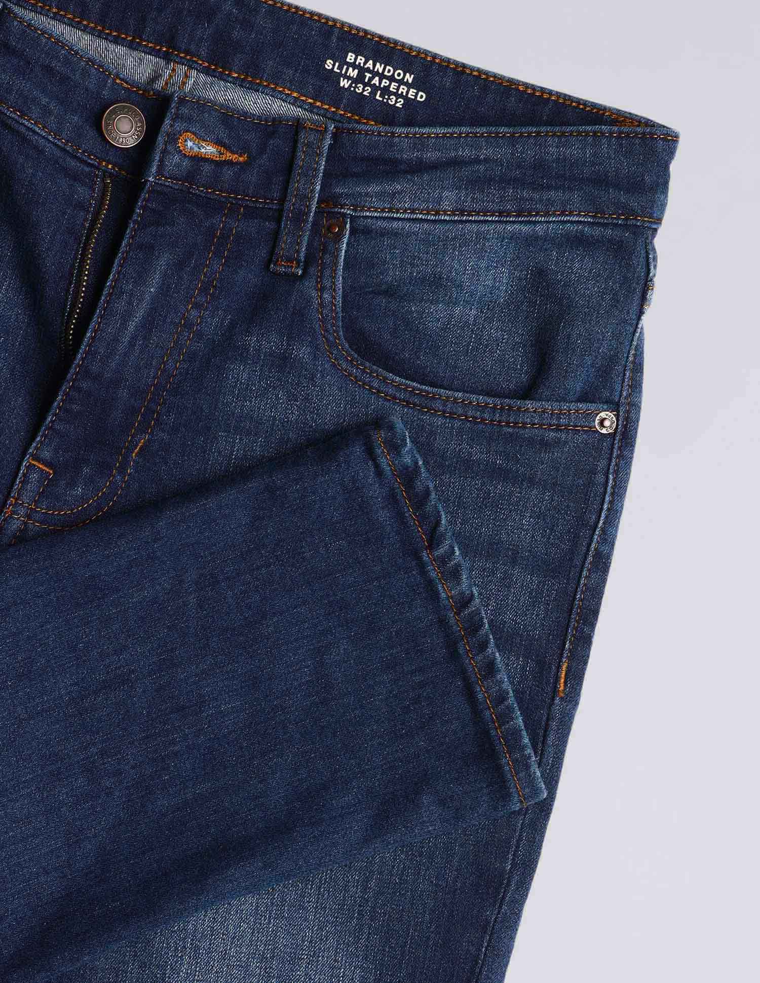 Brandon Slim Tapered Fit Blue Jeans - Image 2