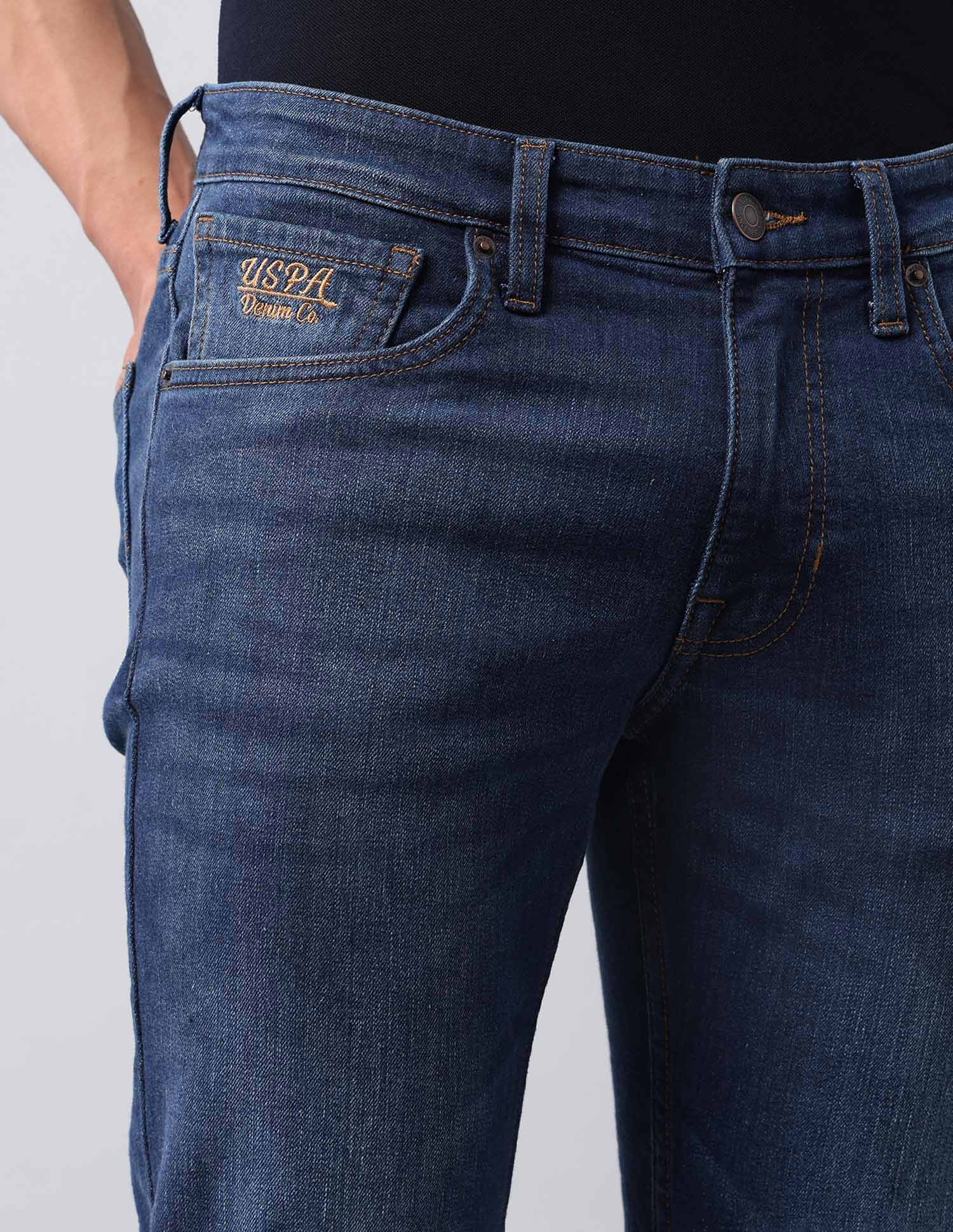 Brandon Slim Tapered Fit Blue Jeans - Image 7