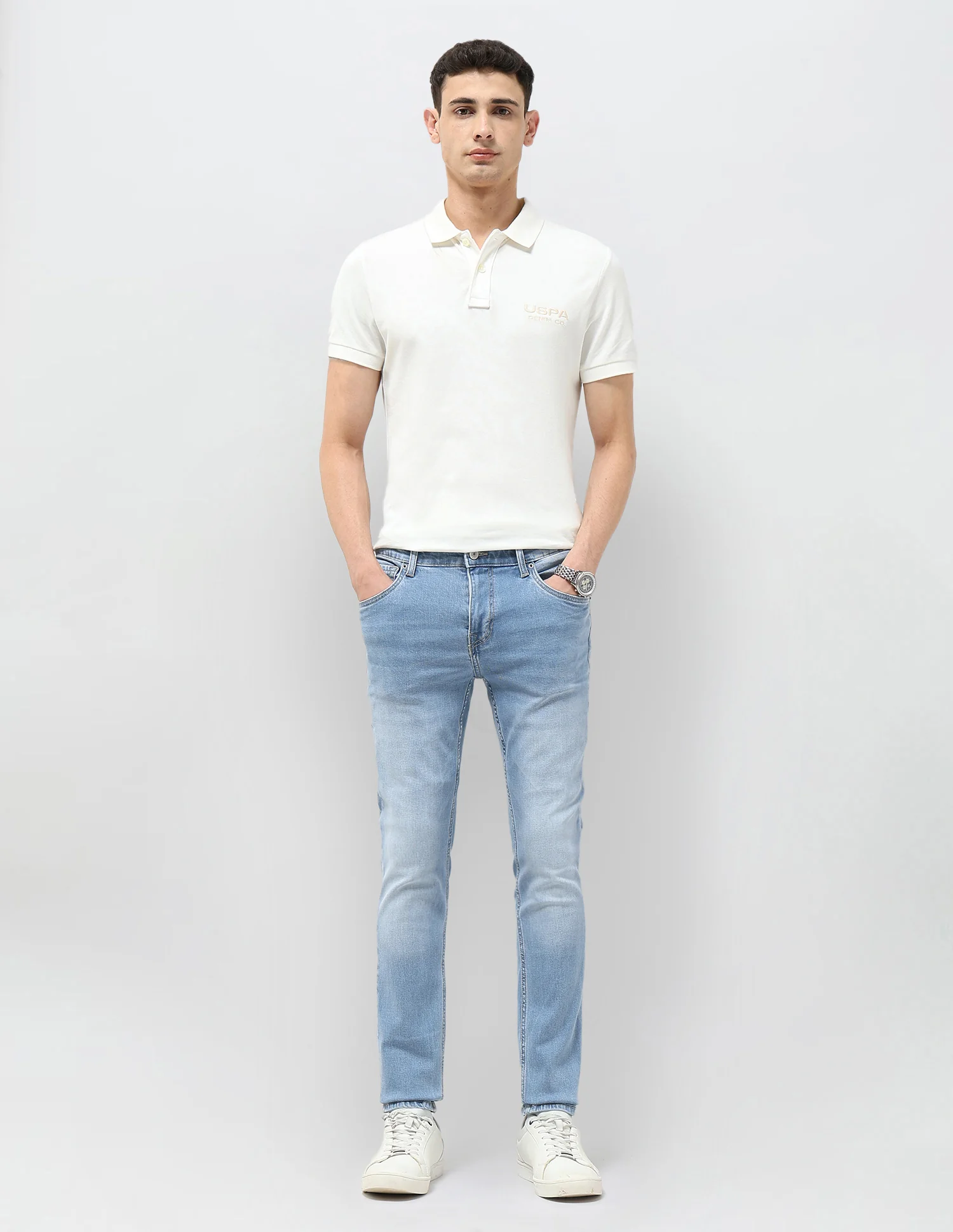 Brandon Slim Tapered Fit Blue Jeans - Image 3
