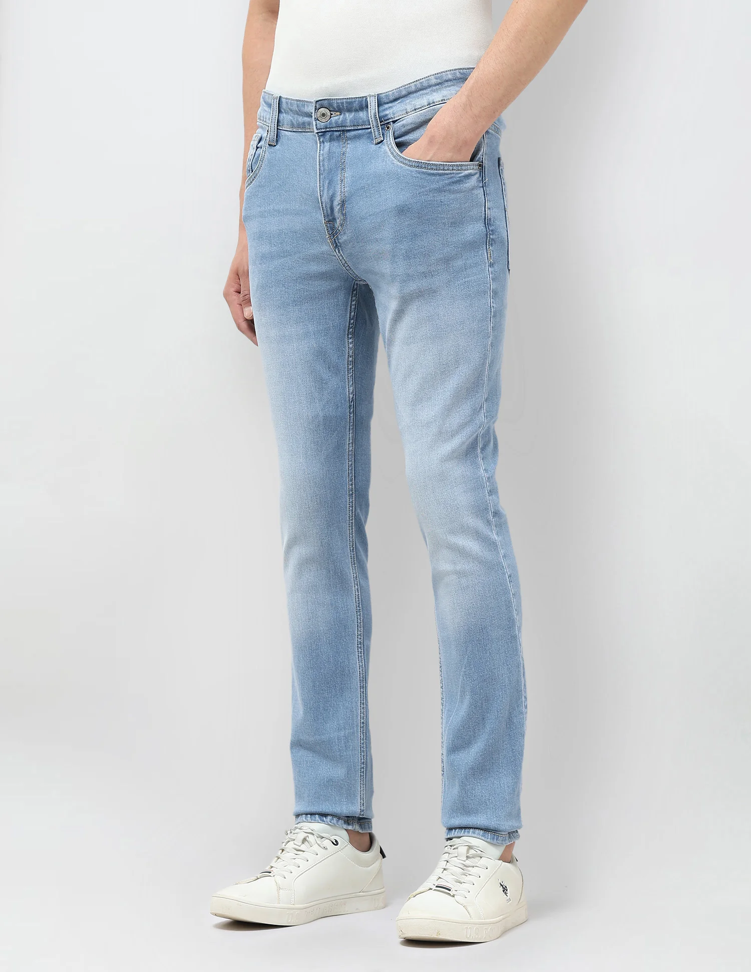 Brandon Slim Tapered Fit Blue Jeans - Image 4