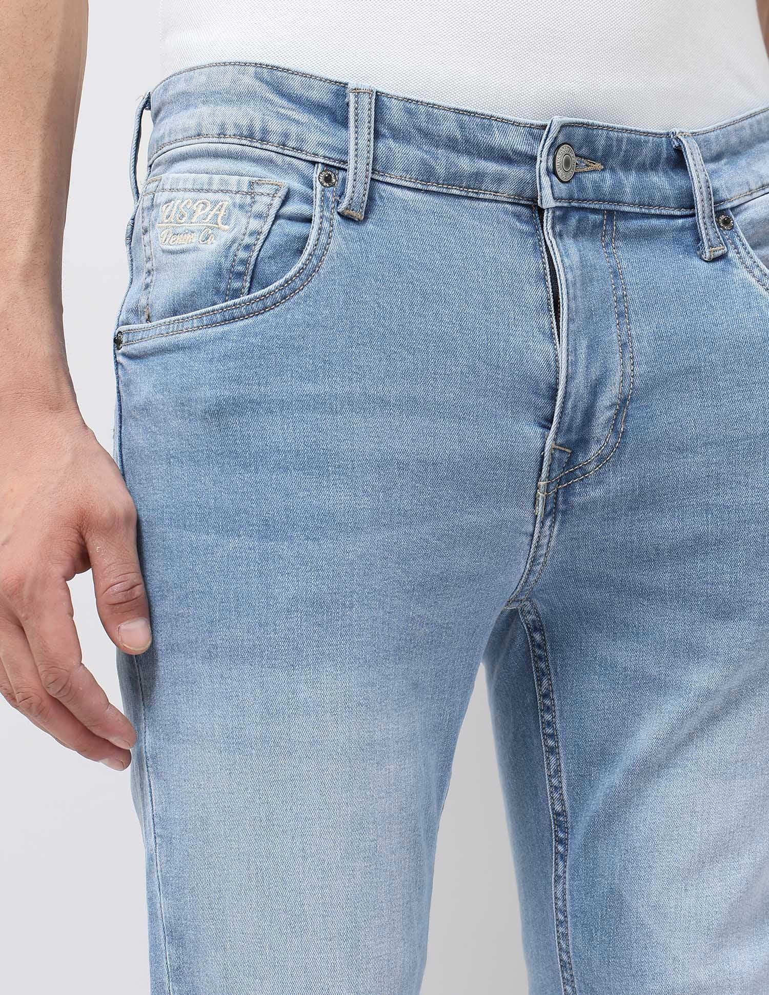Brandon Slim Tapered Fit Blue Jeans - Image 7