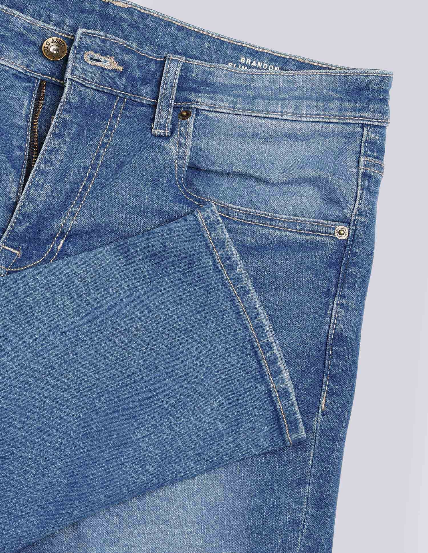 Brandon Slim Tapered Fit Blue Jeans - Image 2