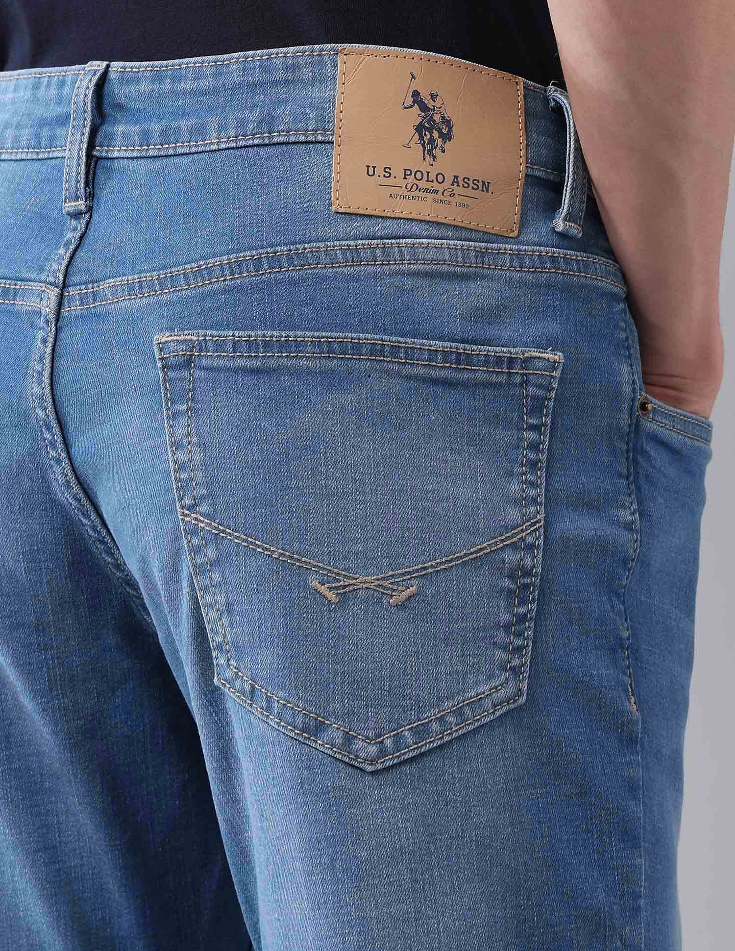 Brandon Slim Tapered Fit Blue Jeans - Image 8