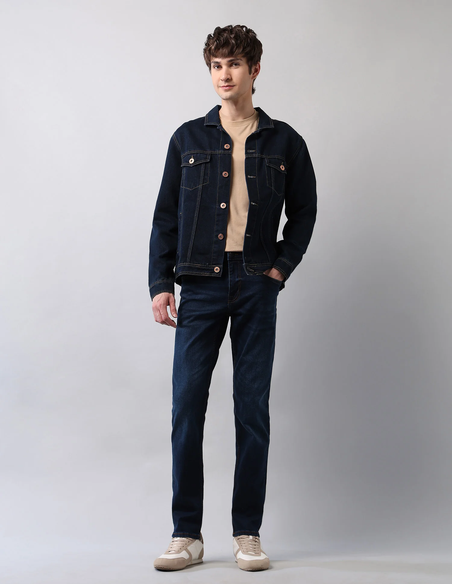 Brandon Slim Tapered Fit Blue Jeans - Image 3
