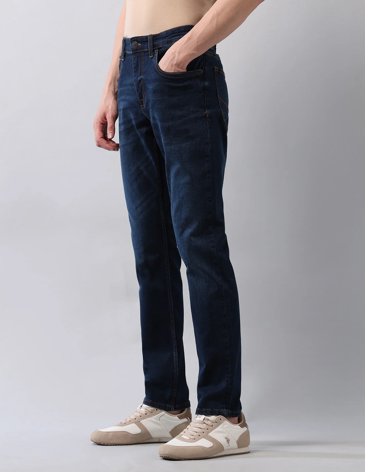 Brandon Slim Tapered Fit Blue Jeans - Image 4