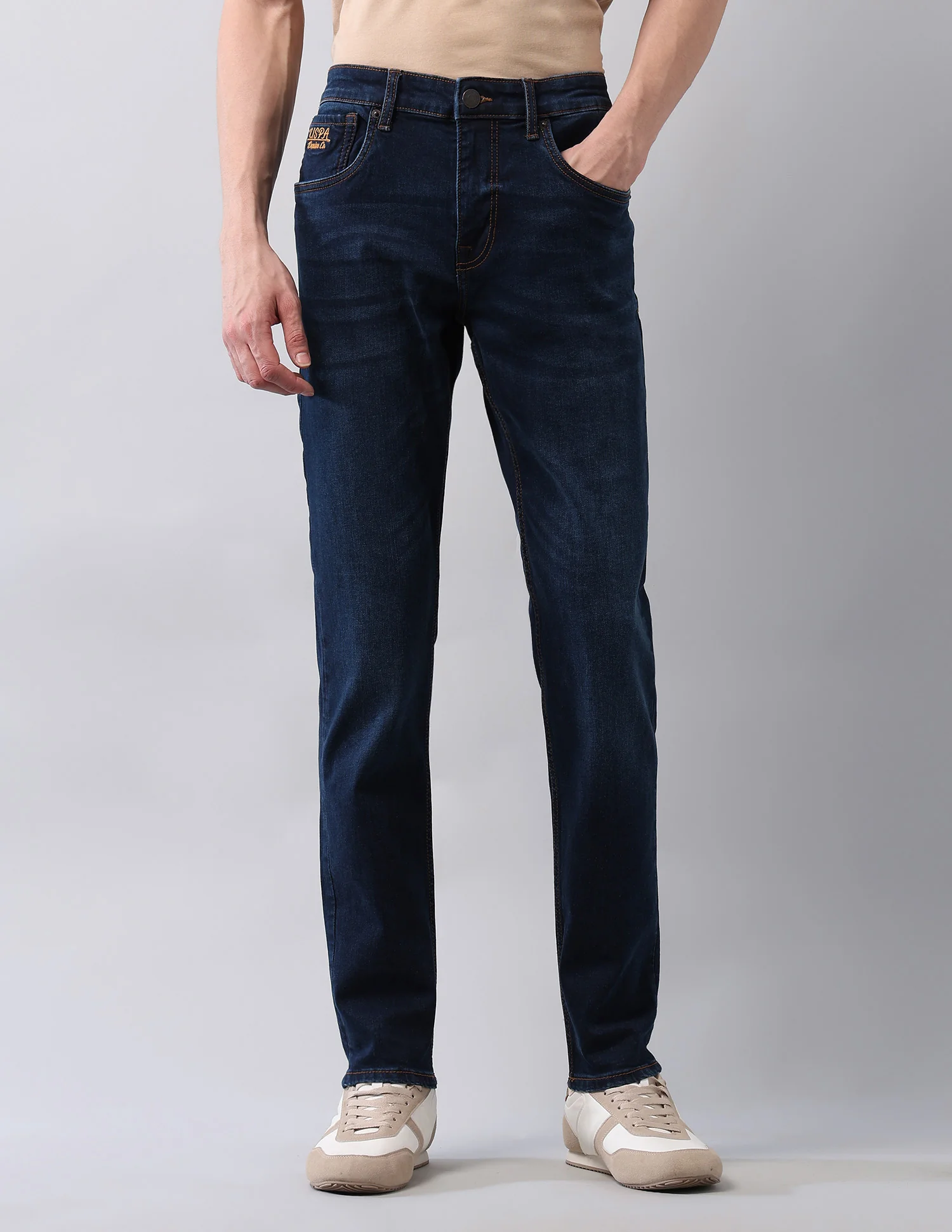 Brandon Slim Tapered Fit Blue Jeans - Image 6