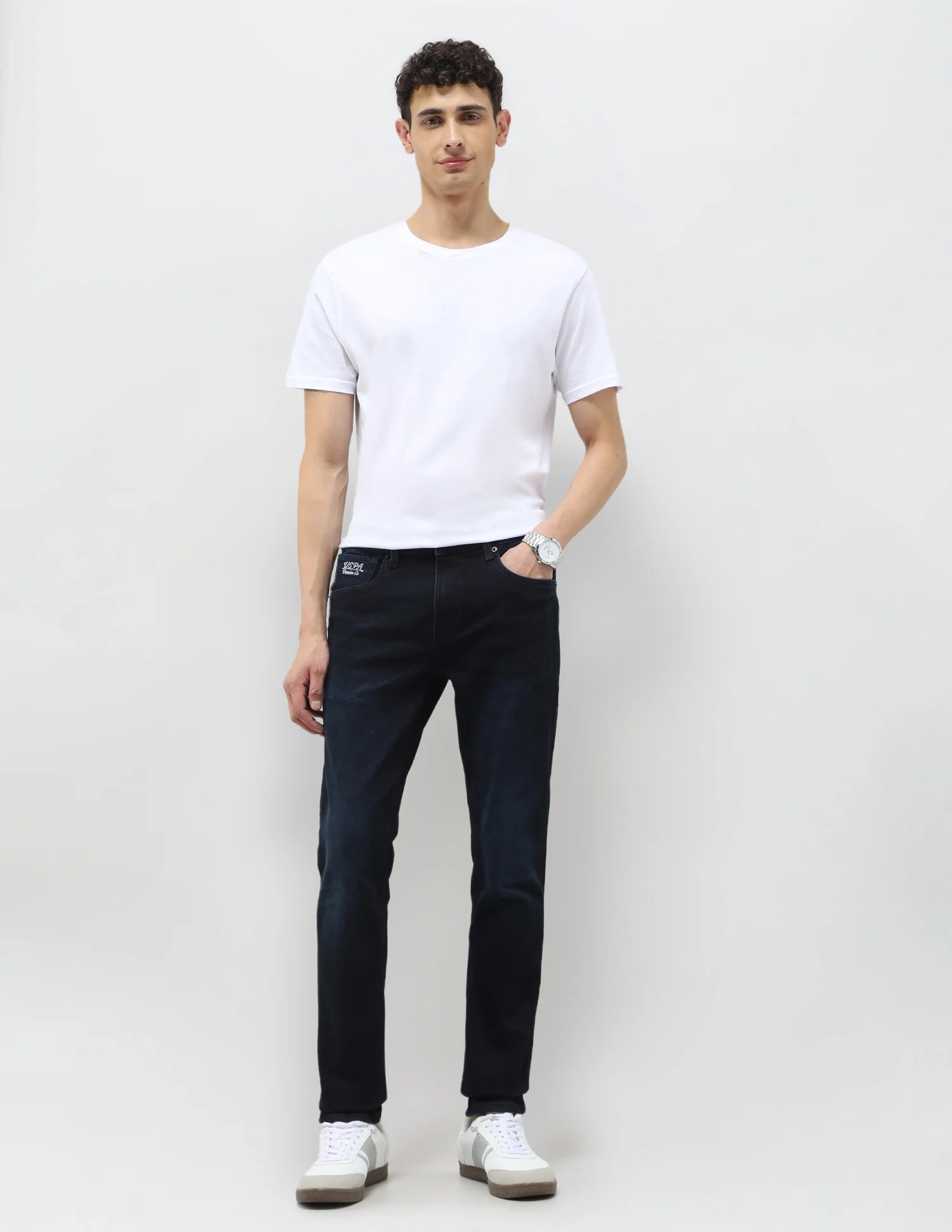 Brandon Slim Tapered Fit Blue Jeans - Image 3