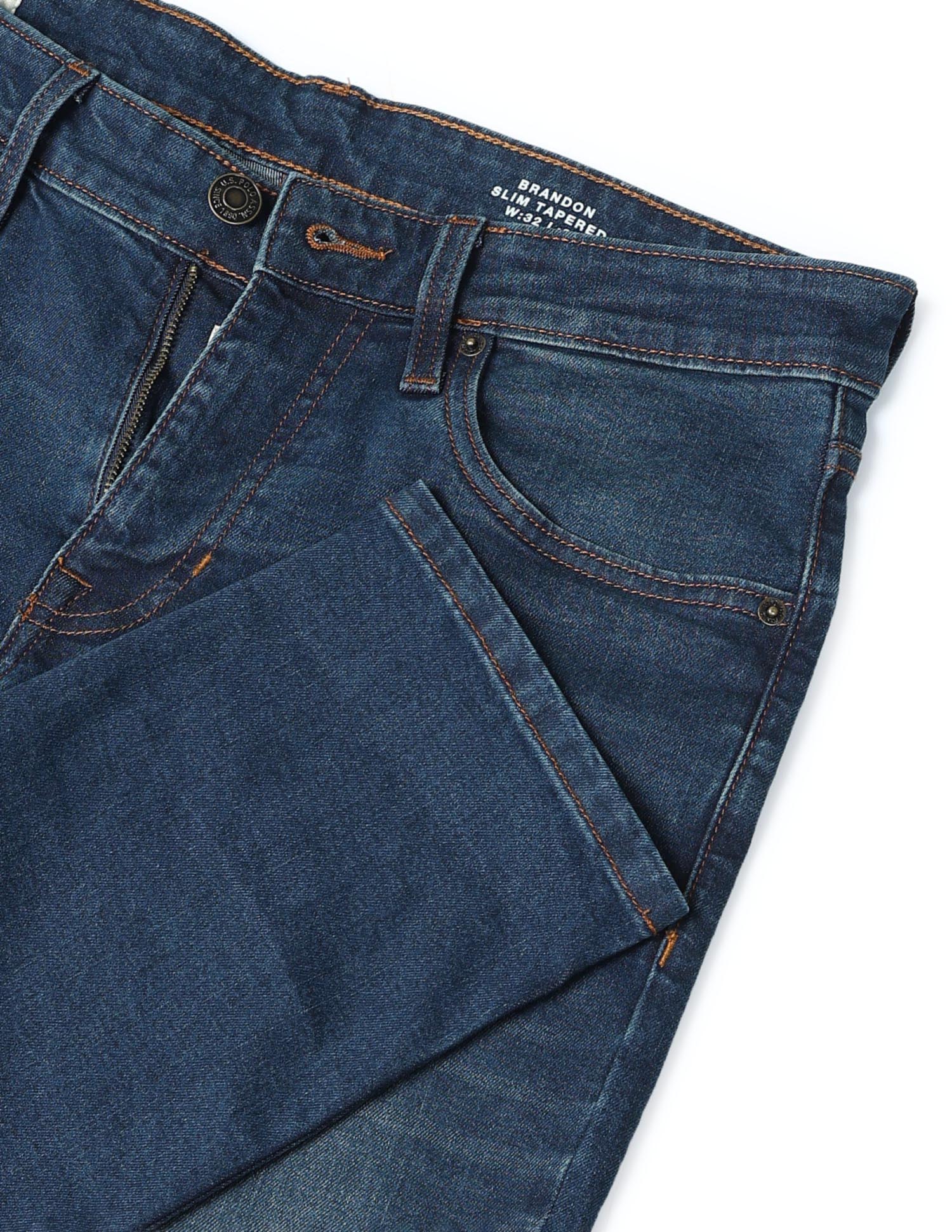 Brandon Slim Tapered Fit Blue Jeans - Image 2