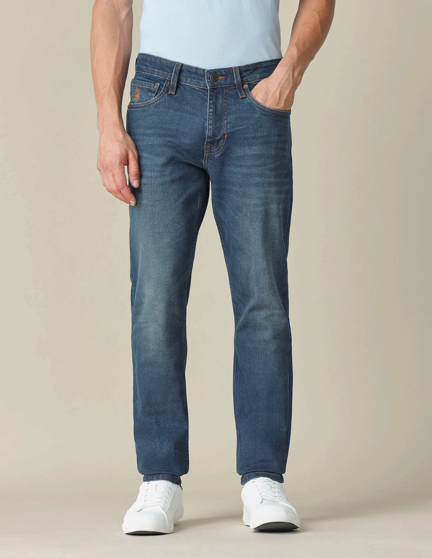 Brandon Slim Tapered Fit Blue Jeans - Image 6