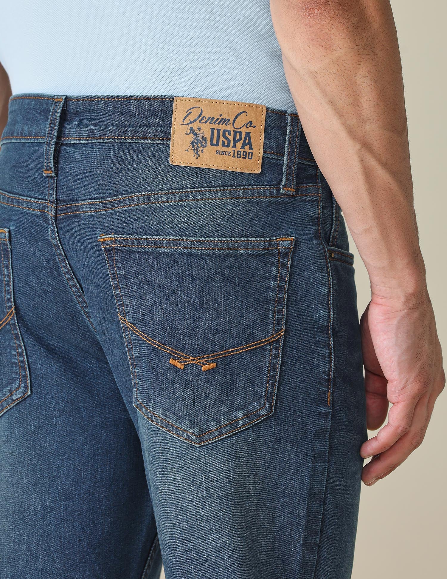 Brandon Slim Tapered Fit Blue Jeans - Image 8