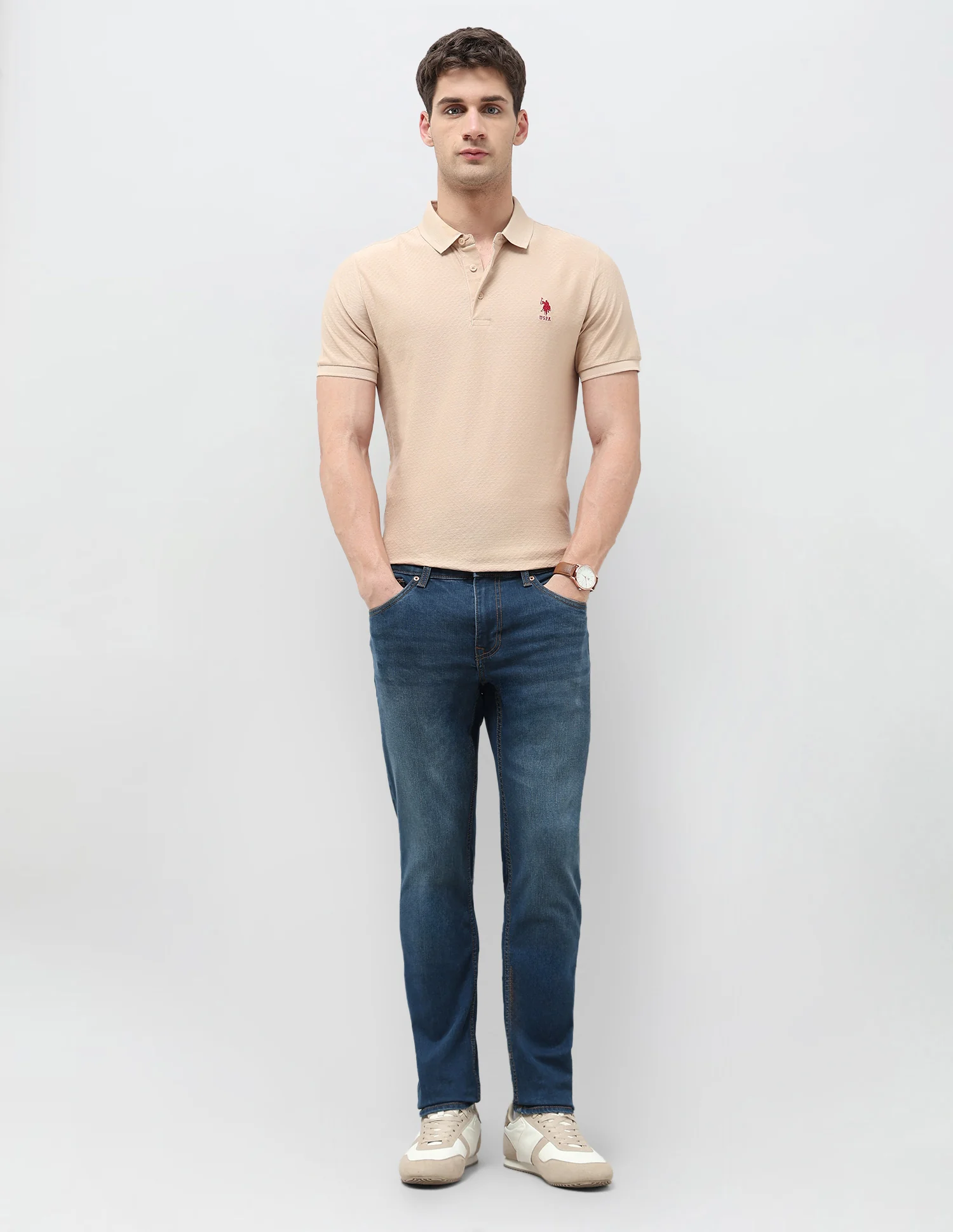 Brandon Slim Tapered Fit Blue Jeans - Image 3