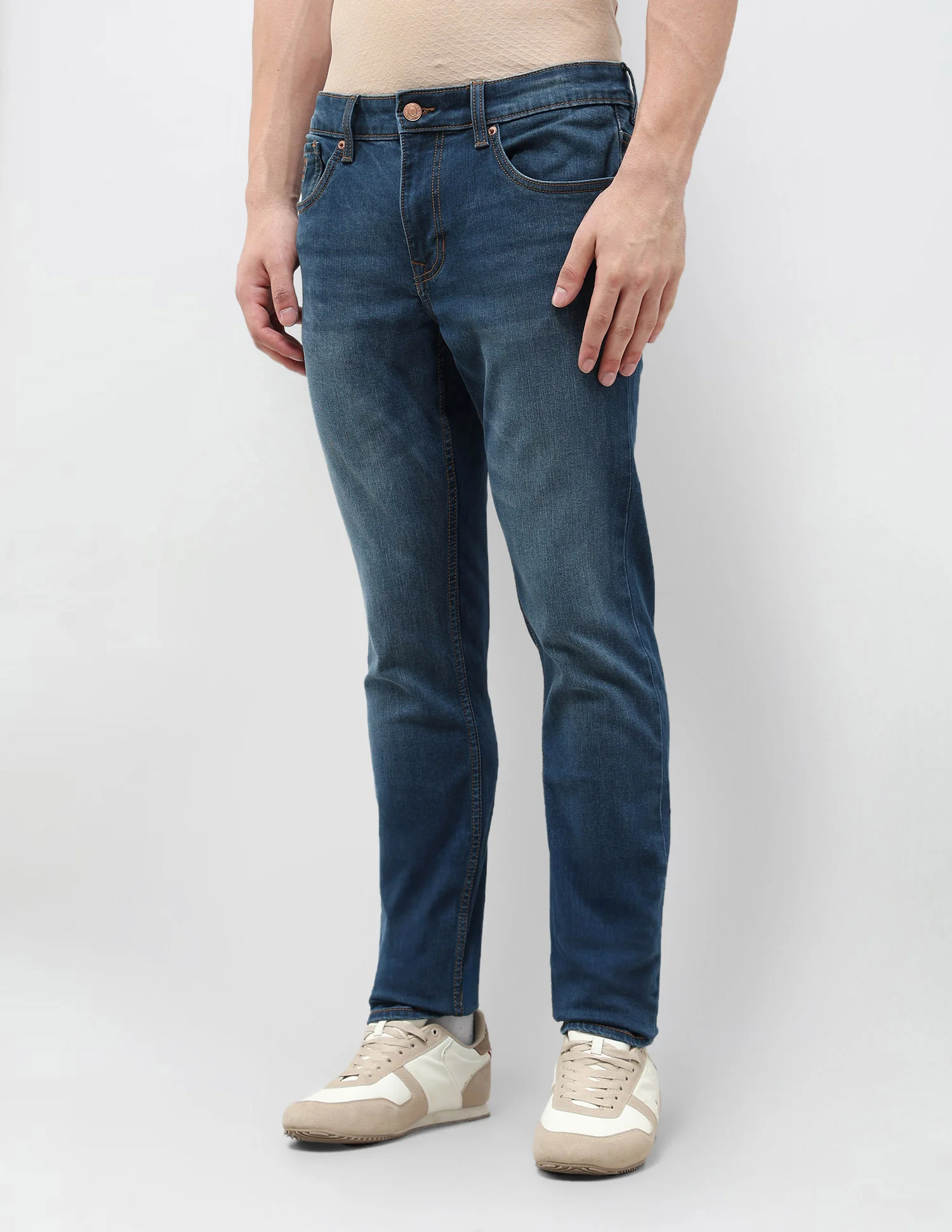 Brandon Slim Tapered Fit Blue Jeans - Image 4