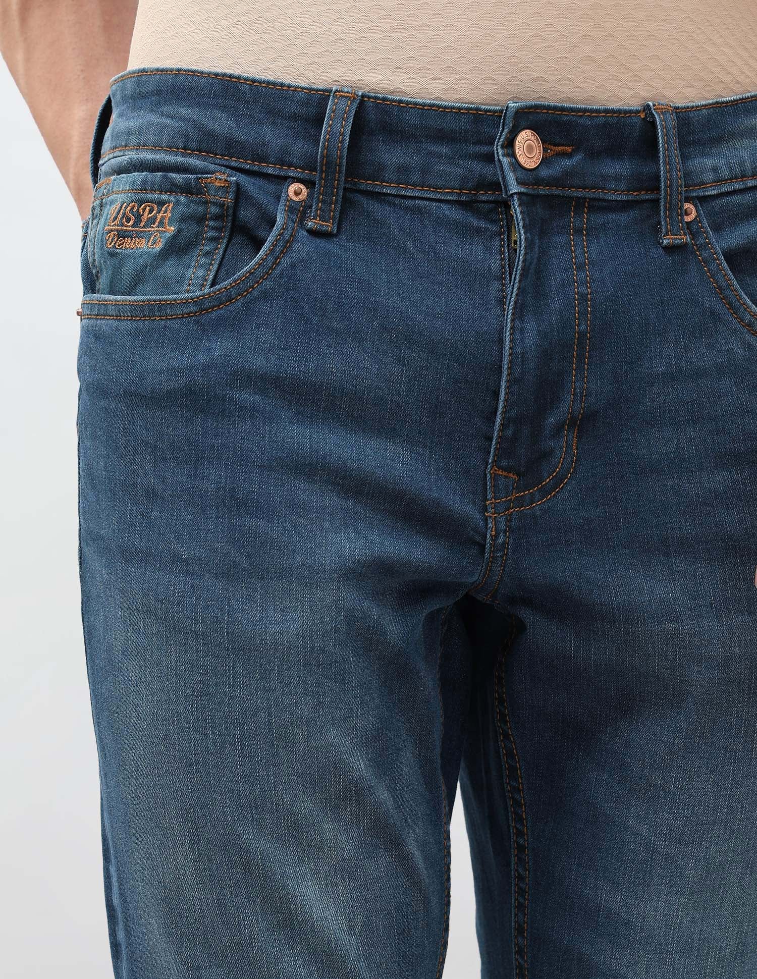 Brandon Slim Tapered Fit Blue Jeans - Image 7