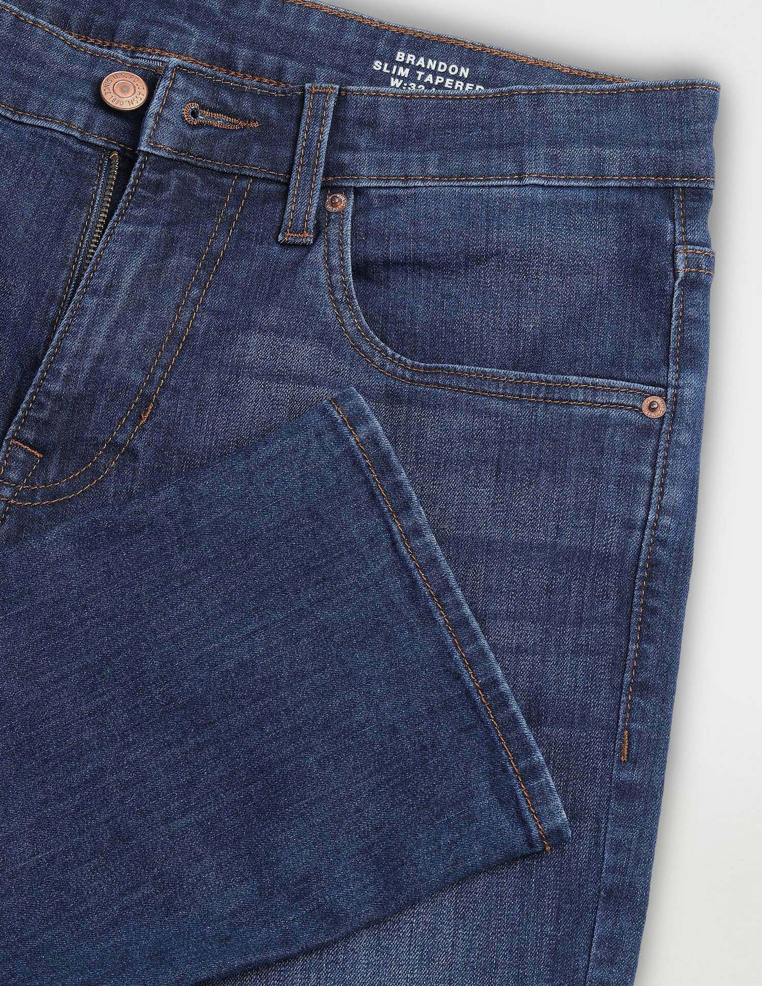 Brandon Slim Tapered Fit Blue Jeans - Image 2