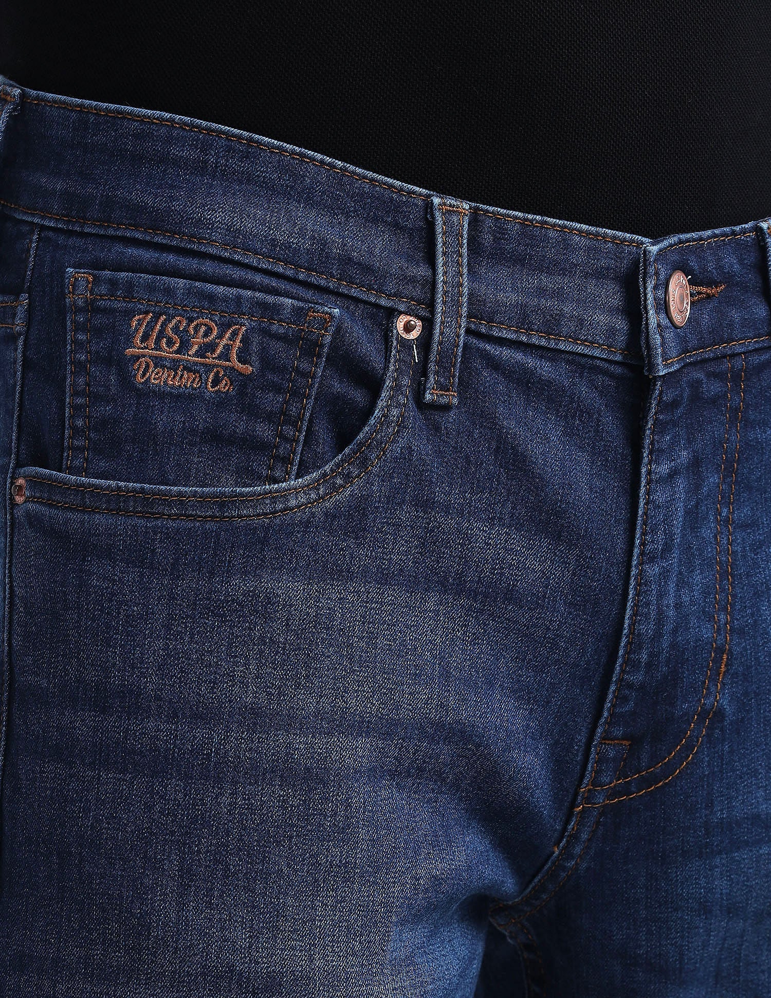 Brandon Slim Tapered Fit Blue Jeans - Image 7