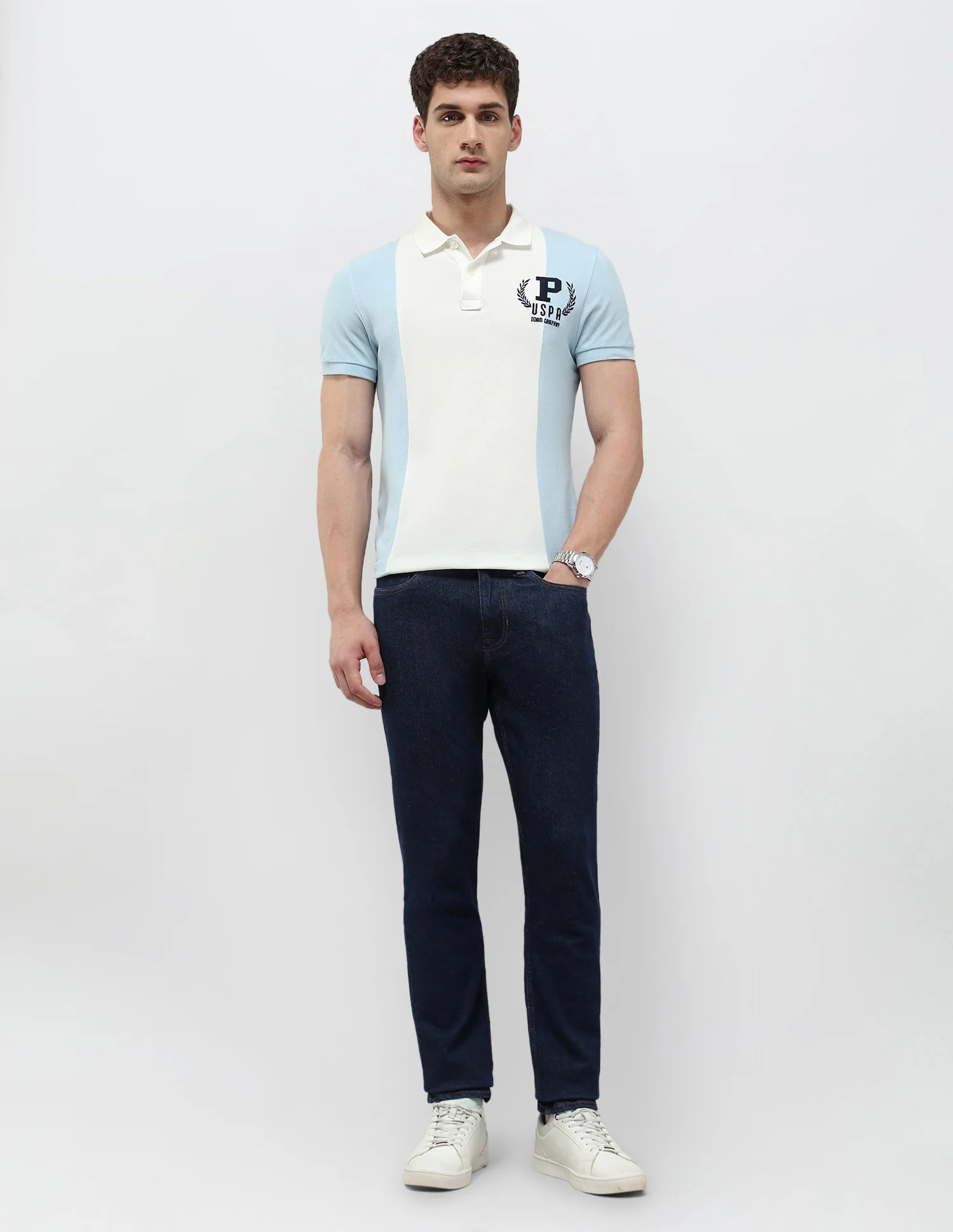 Brandon Slim Tapered Fit Blue Jeans - Image 3