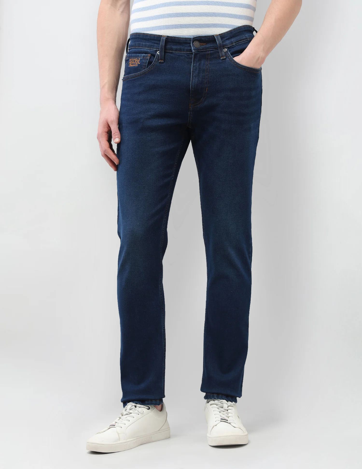 Brandon Slim Tapered Fit Blue Jeans - Image 6